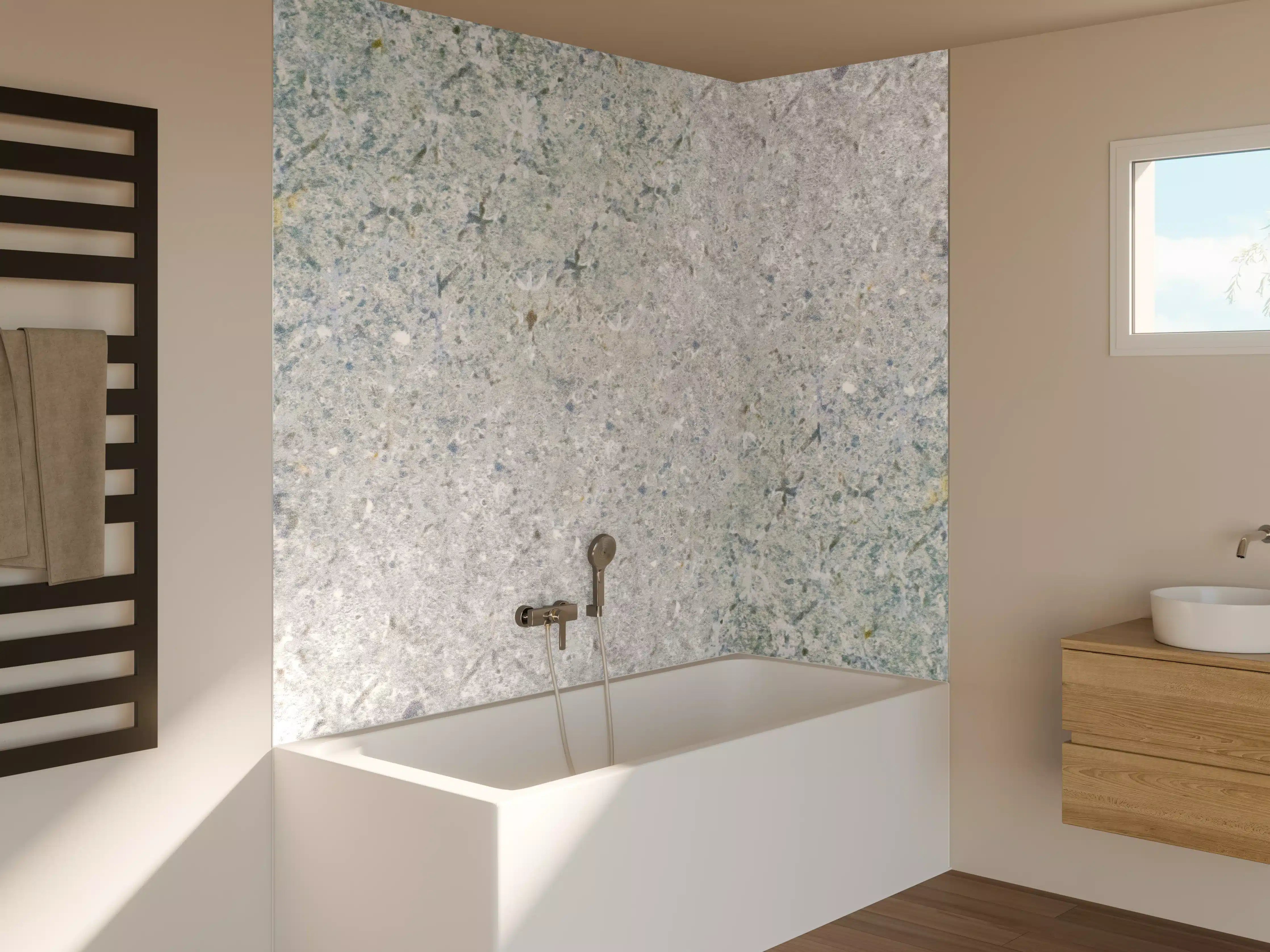 Badewannen-Rückwand - Vintage Beton