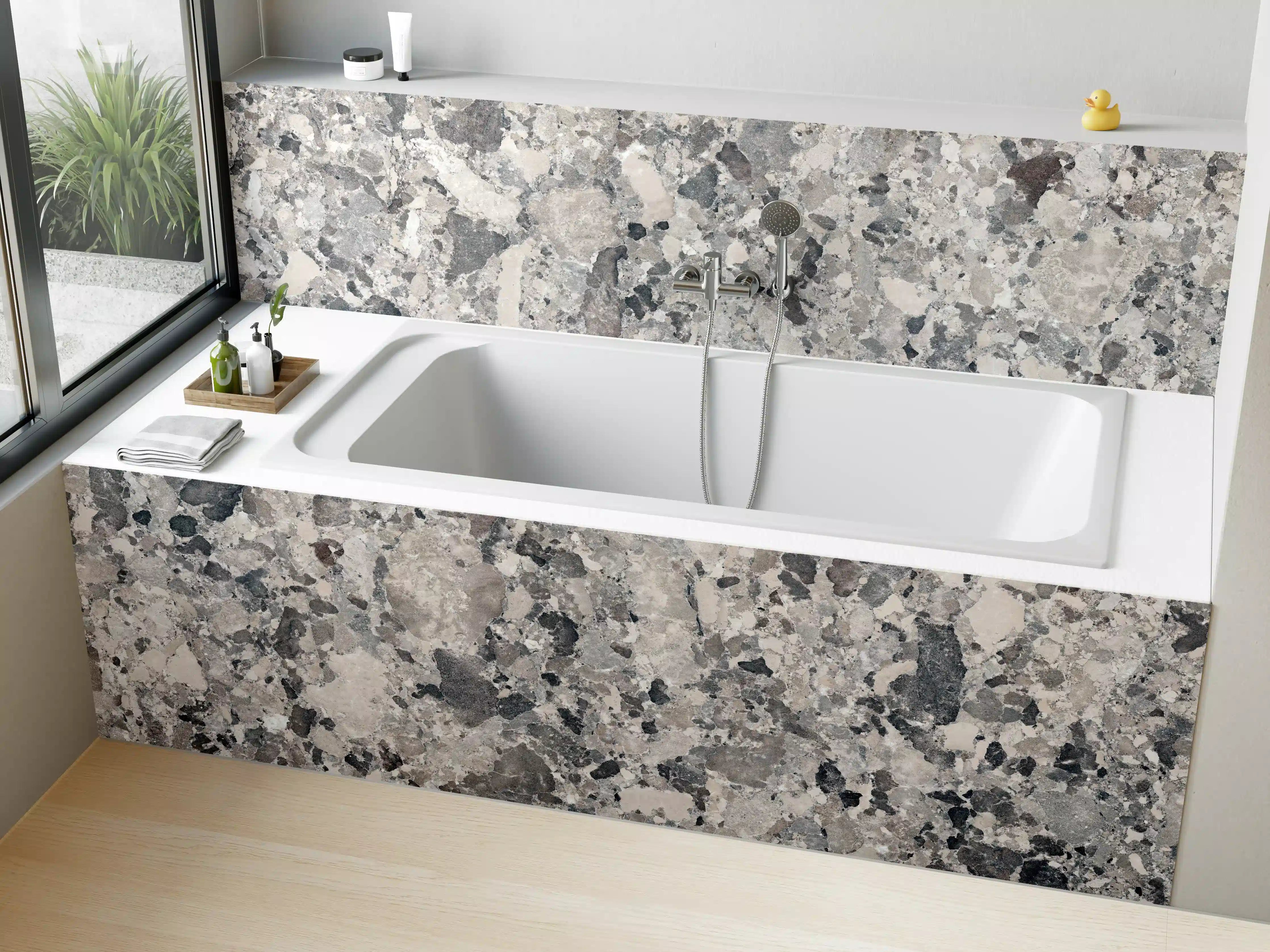 Badewannen-Rückwand - Vintage Granit-Textur