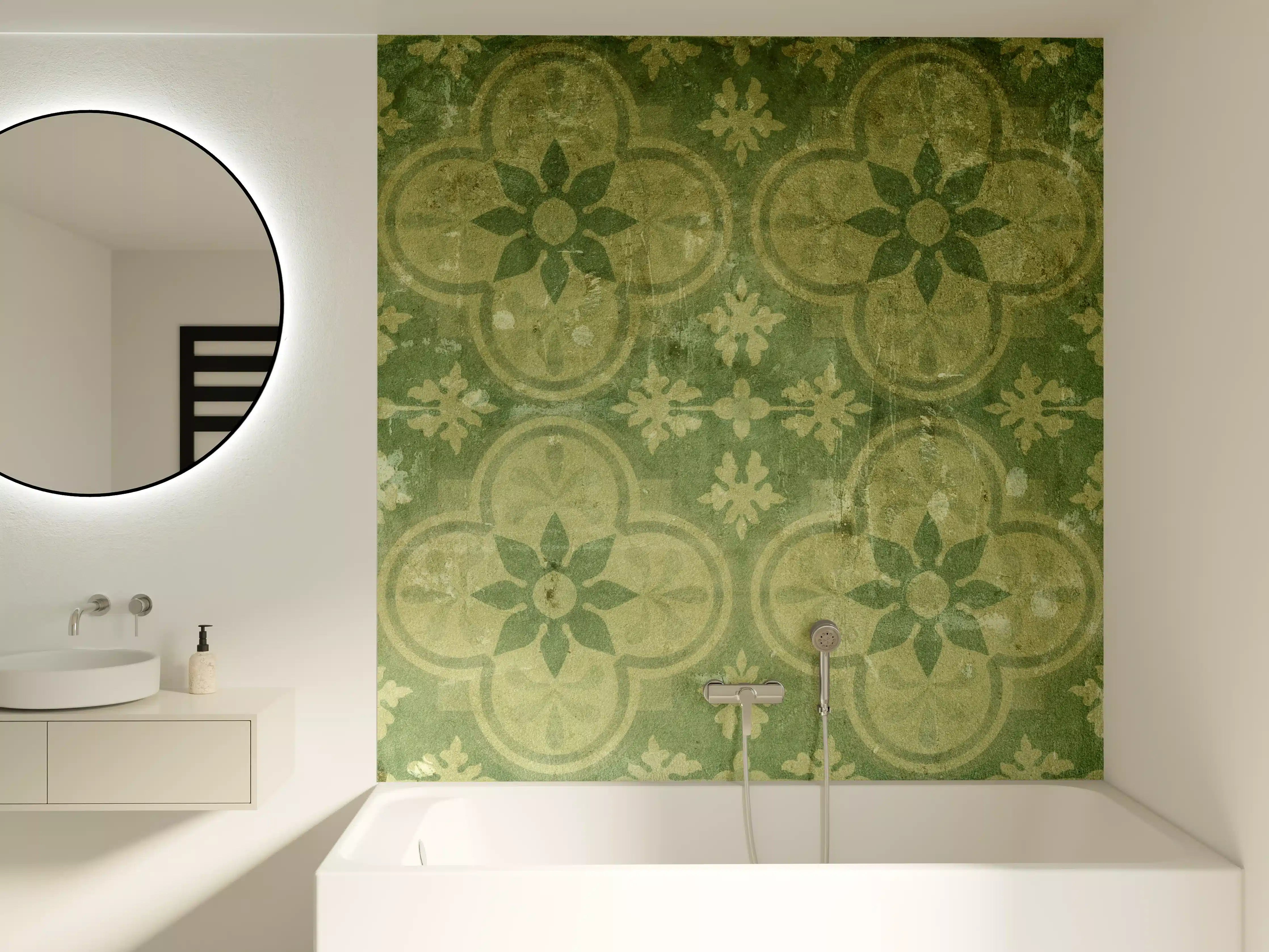 Badewannen-Rückwand - Vintage Retro Mosaikfliesen