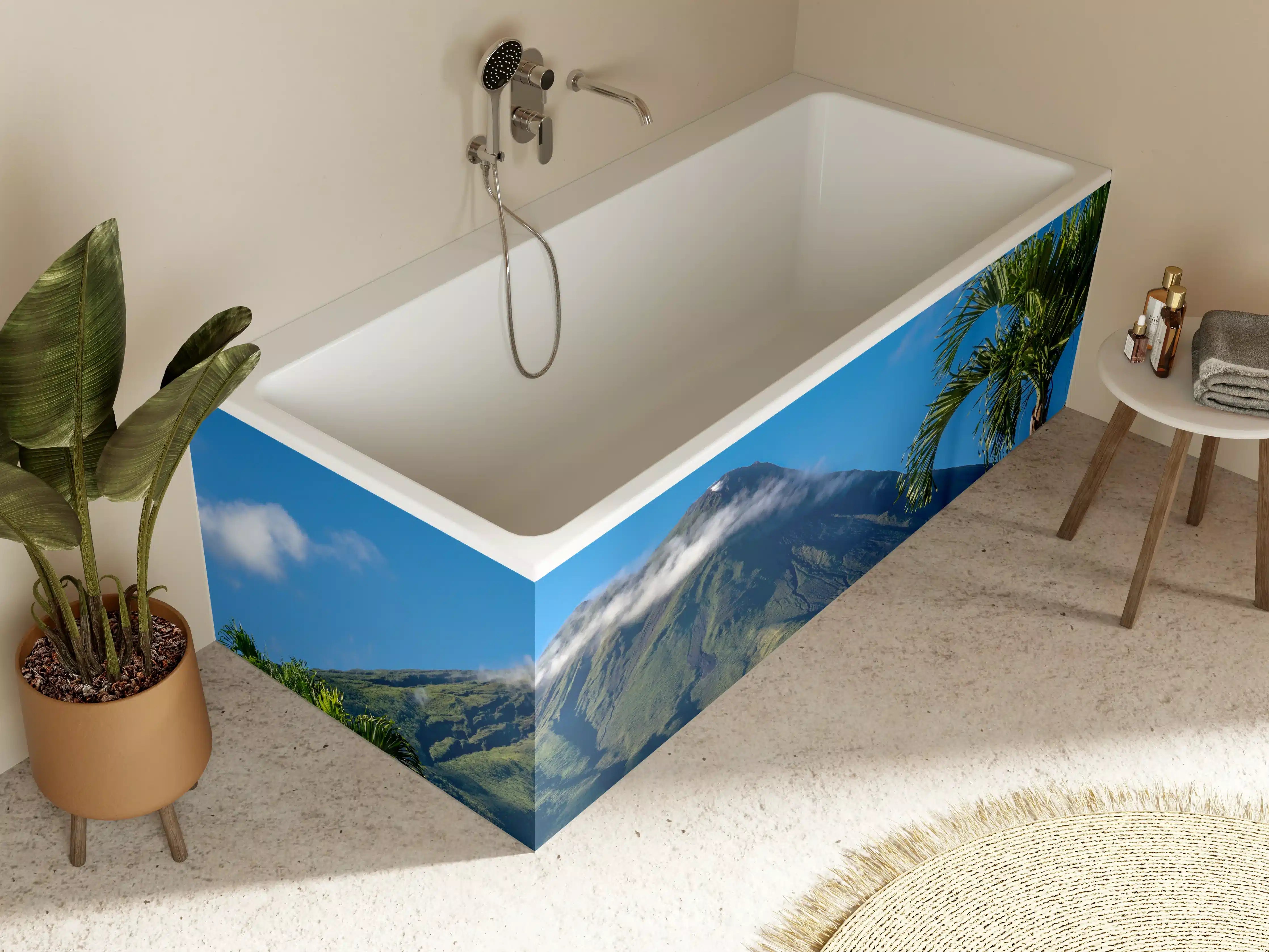 Badewannen-Rückwand - Vulkan Arenal von nahem - Costa Rica