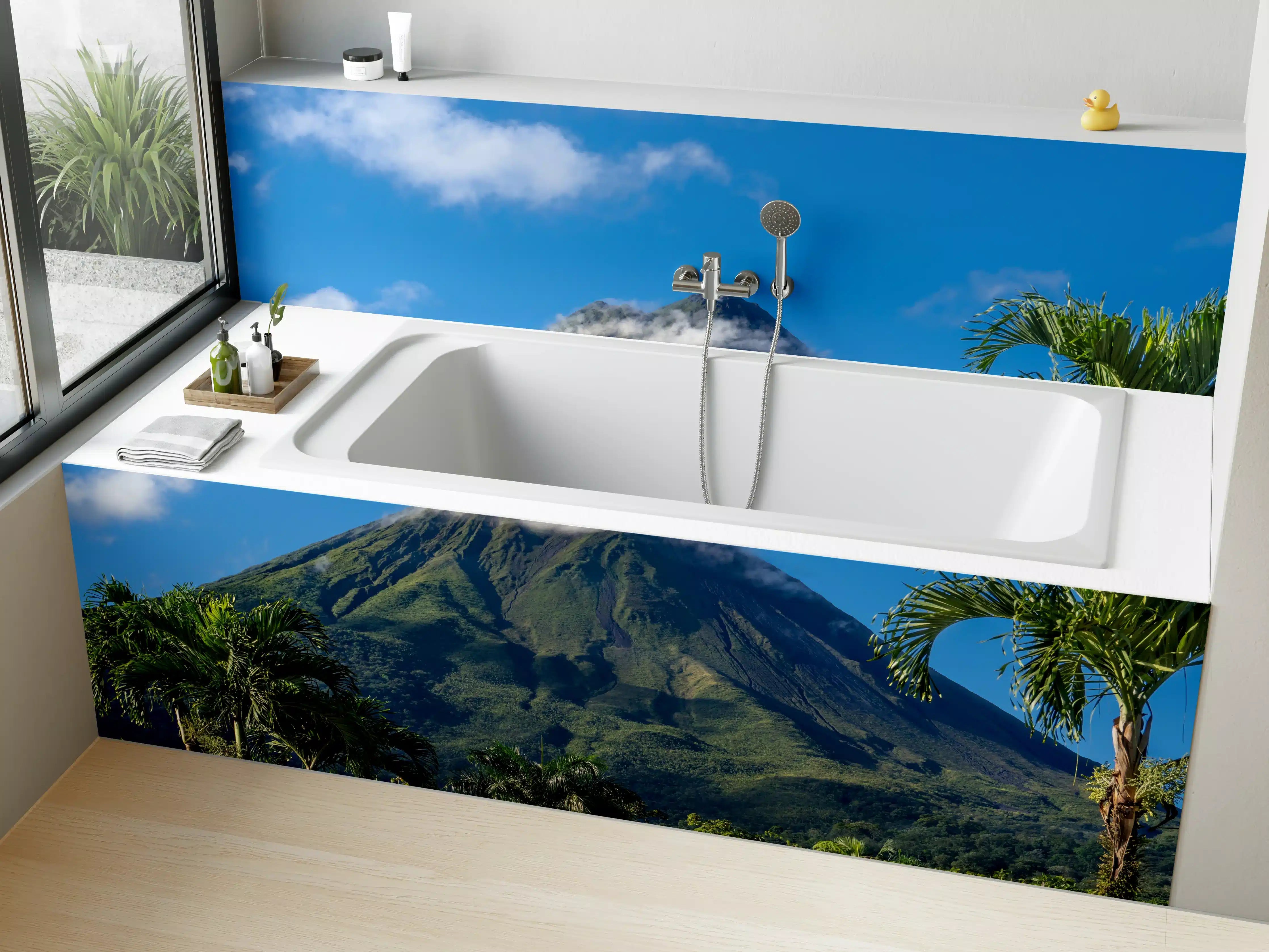 Badewannen-Rückwand - Vulkan Arenal von nahem - Costa Rica