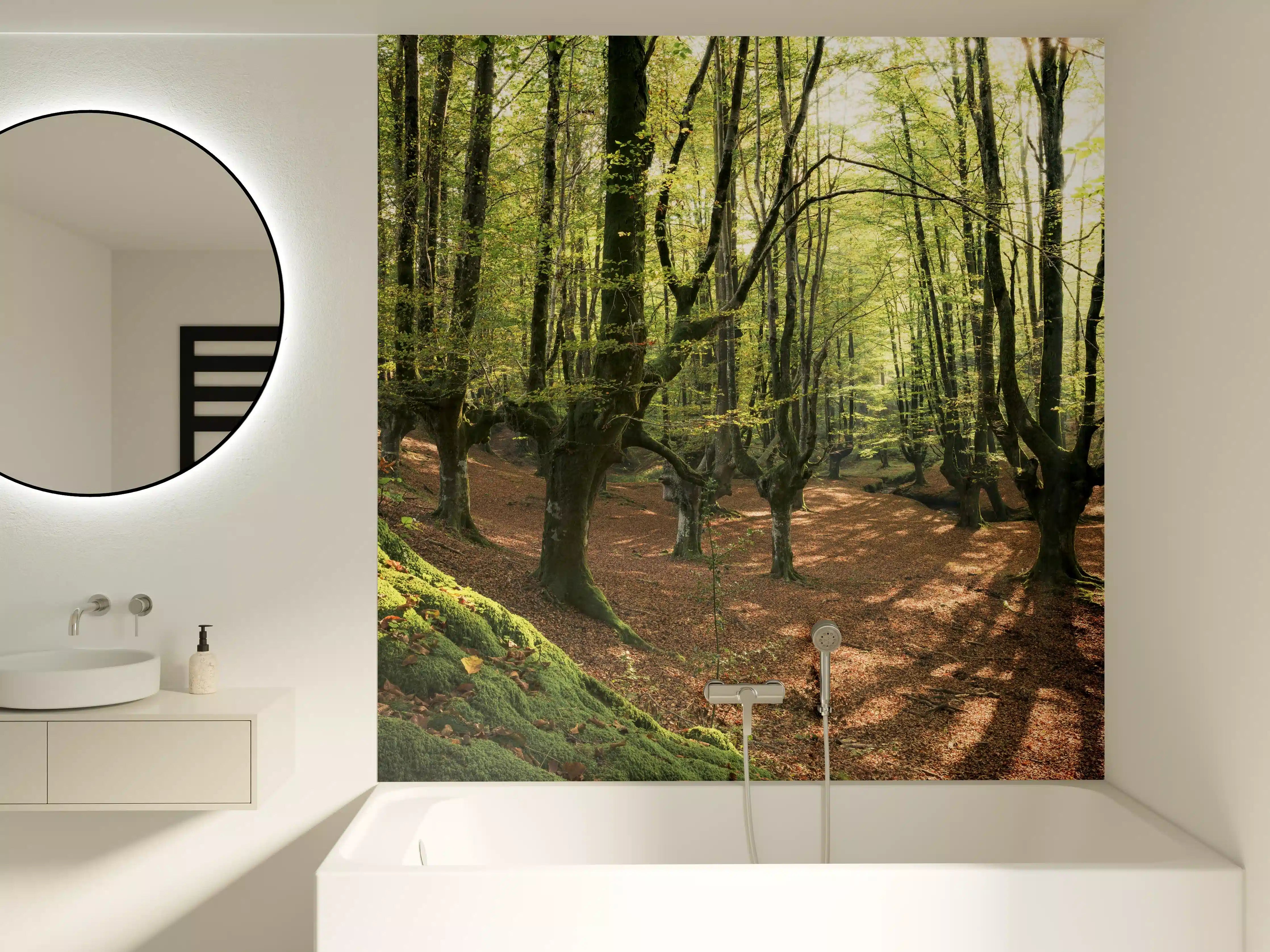 Badewannen-Rückwand - Wald in Spanien