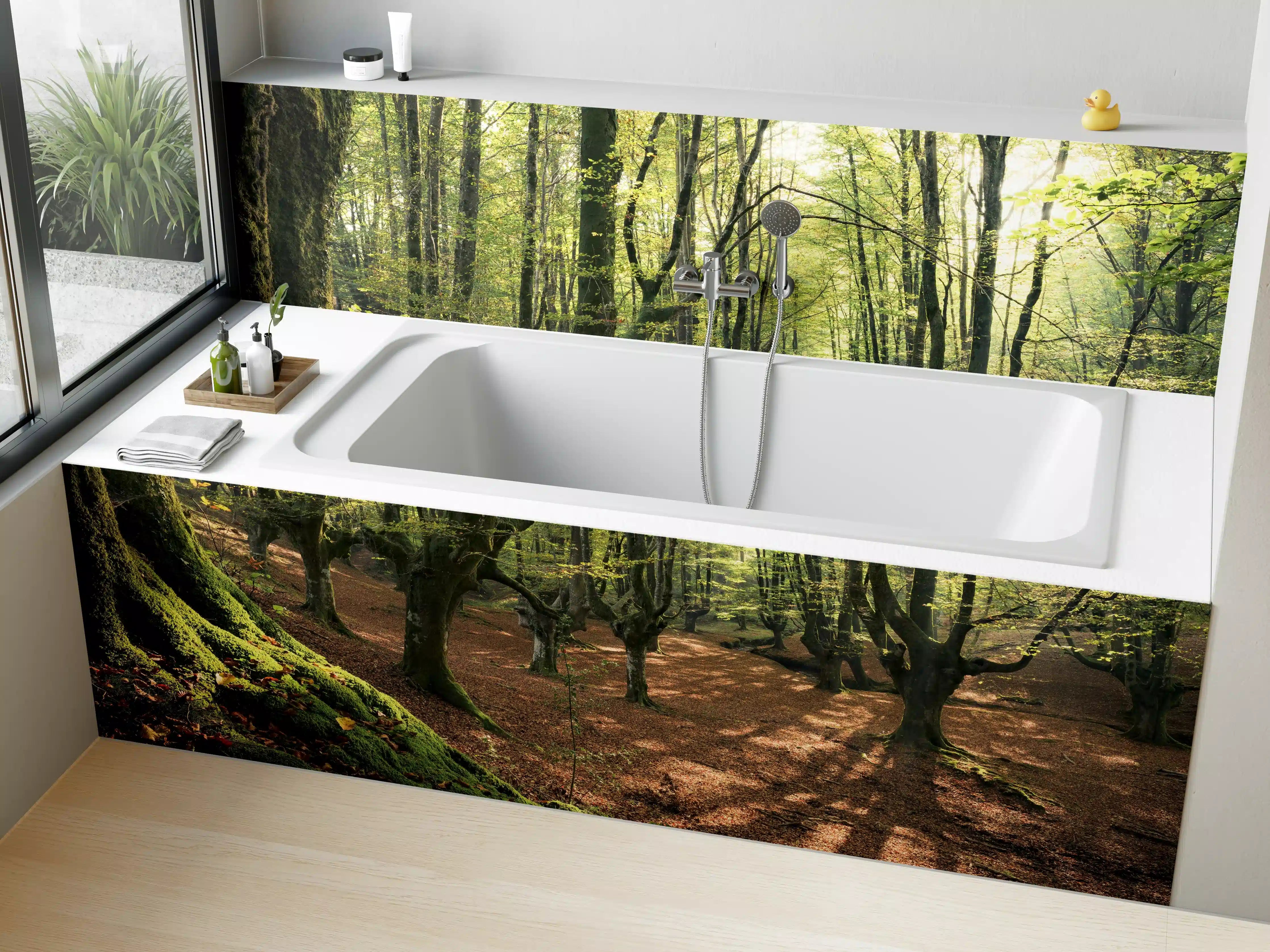 Badewannen-Rückwand - Wald in Spanien