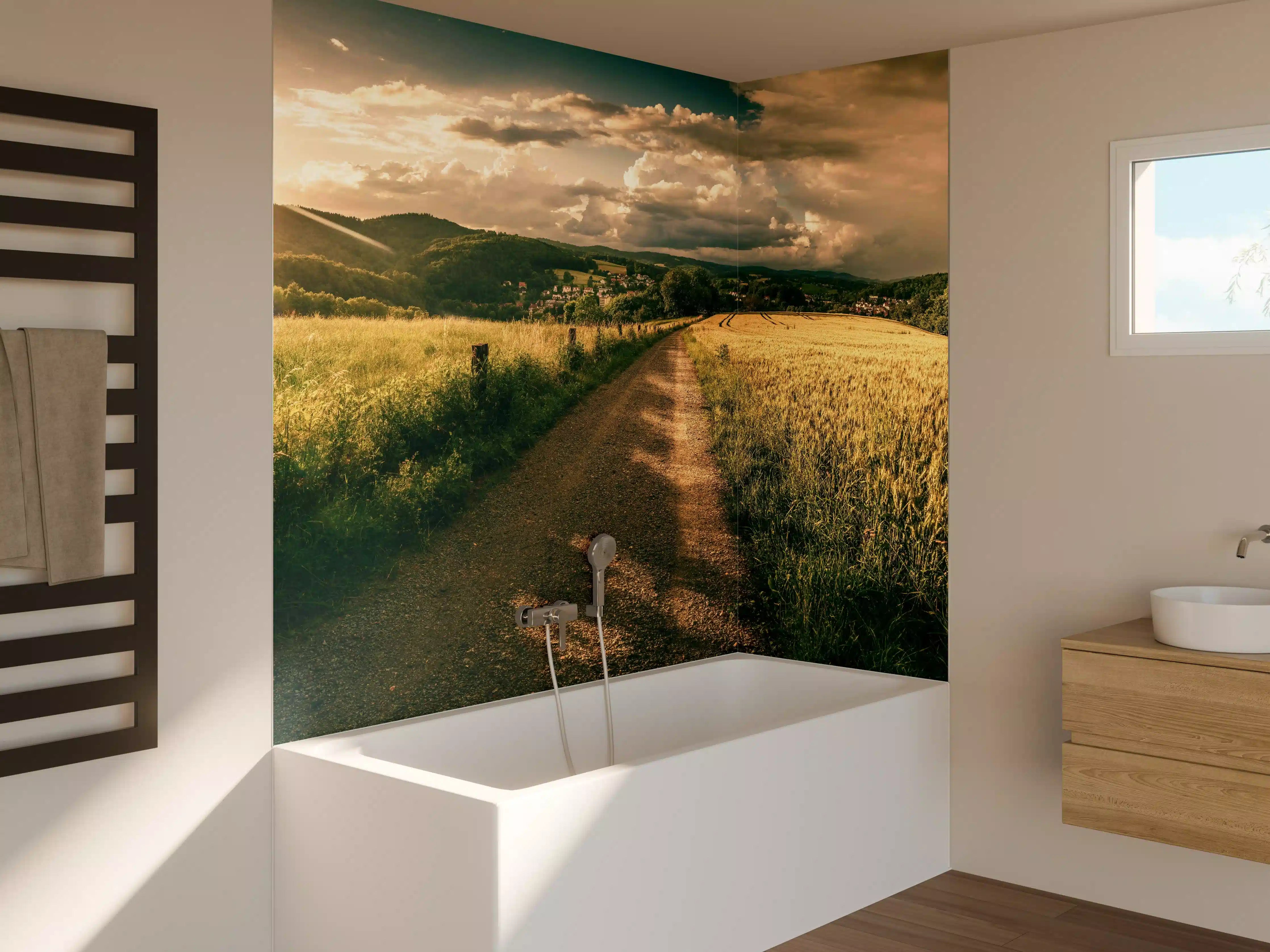 Badewannen-Rückwand - Wanderpfad