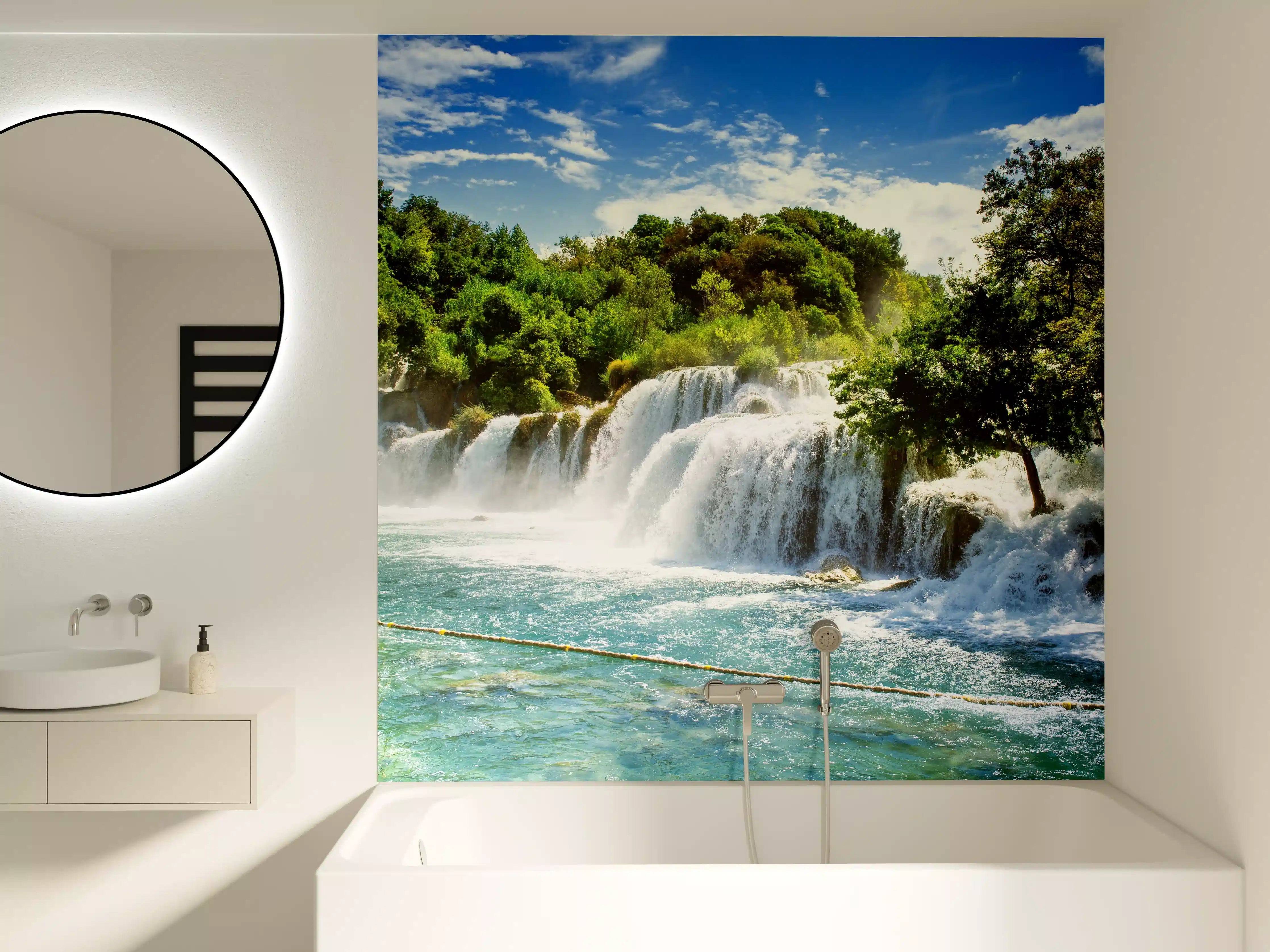 Badewannen-Rückwand - Wasserfälle in Krka