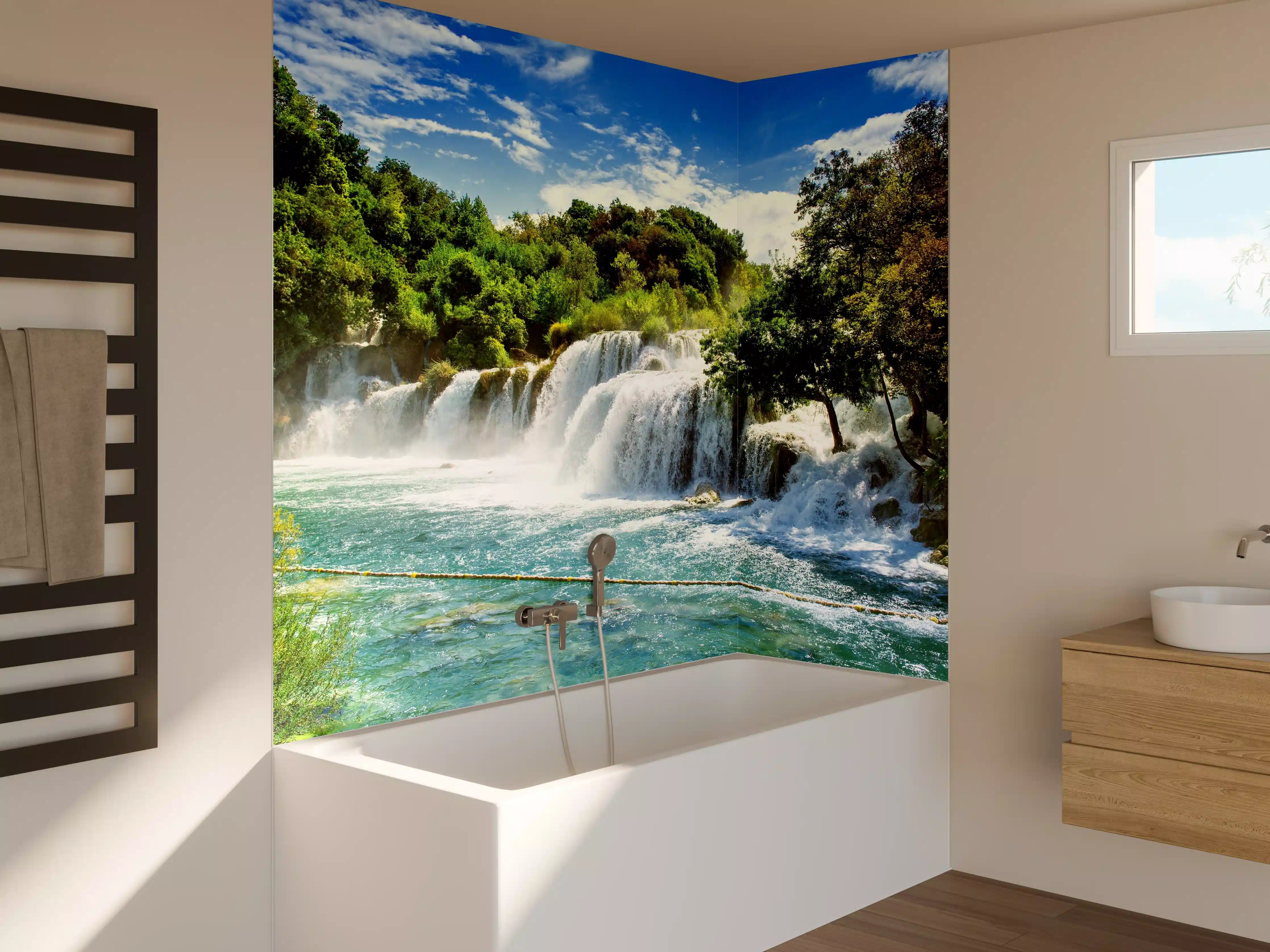 Badewannen-Rückwand - Wasserfälle in Krka