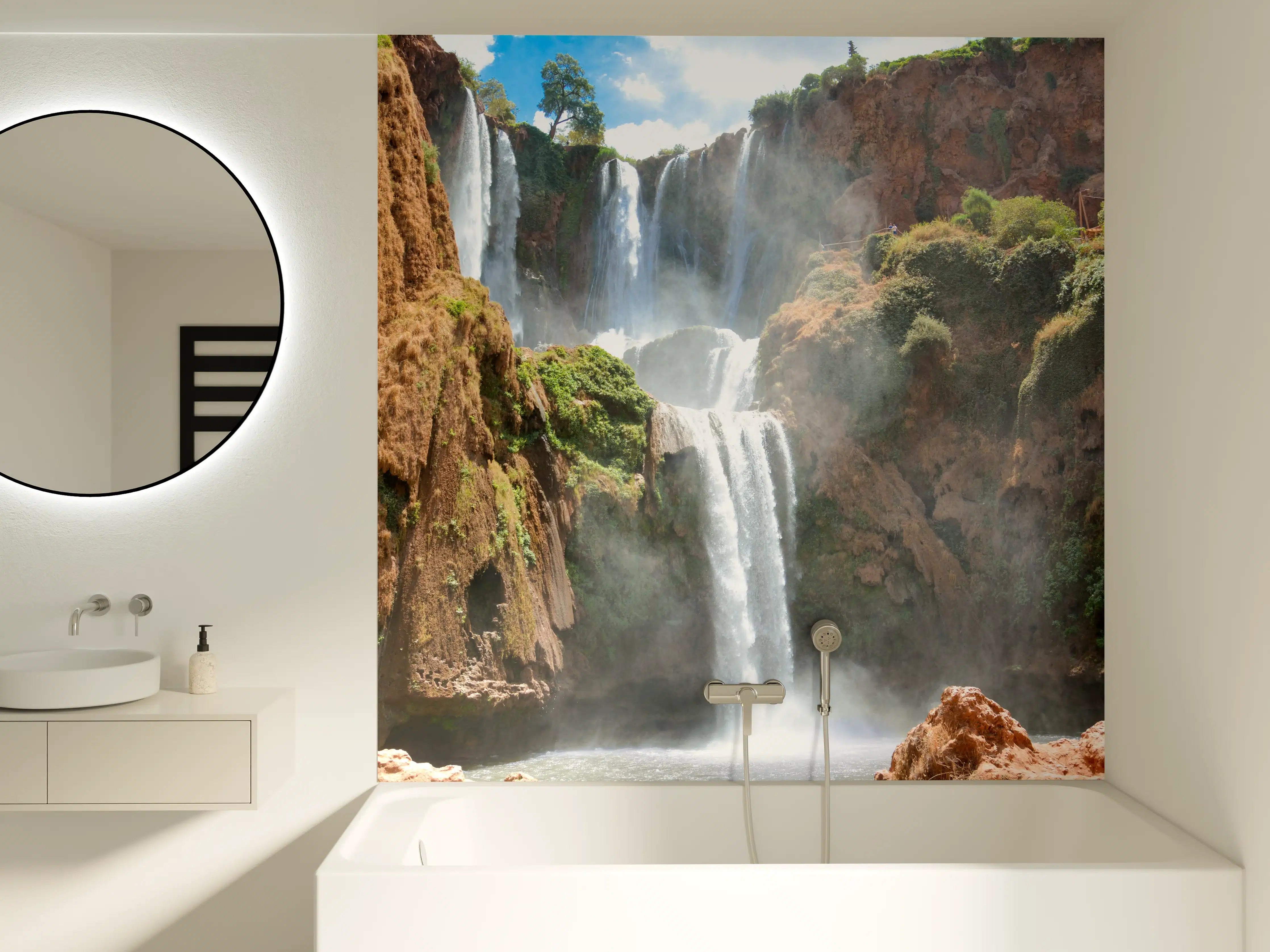 Badewannen-Rückwand - Wasserfälle von Ouzoud