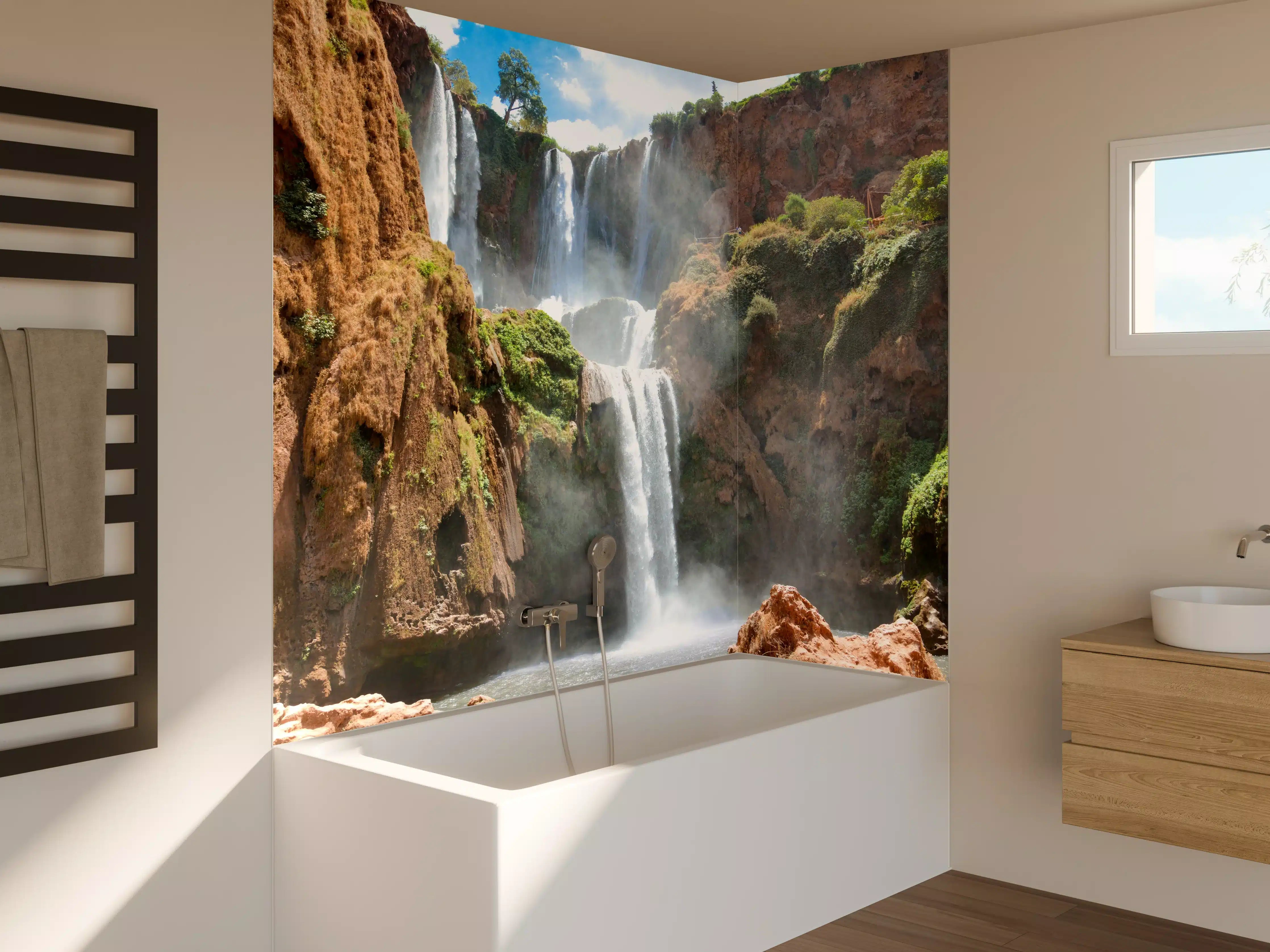 Badewannen-Rückwand - Wasserfälle von Ouzoud