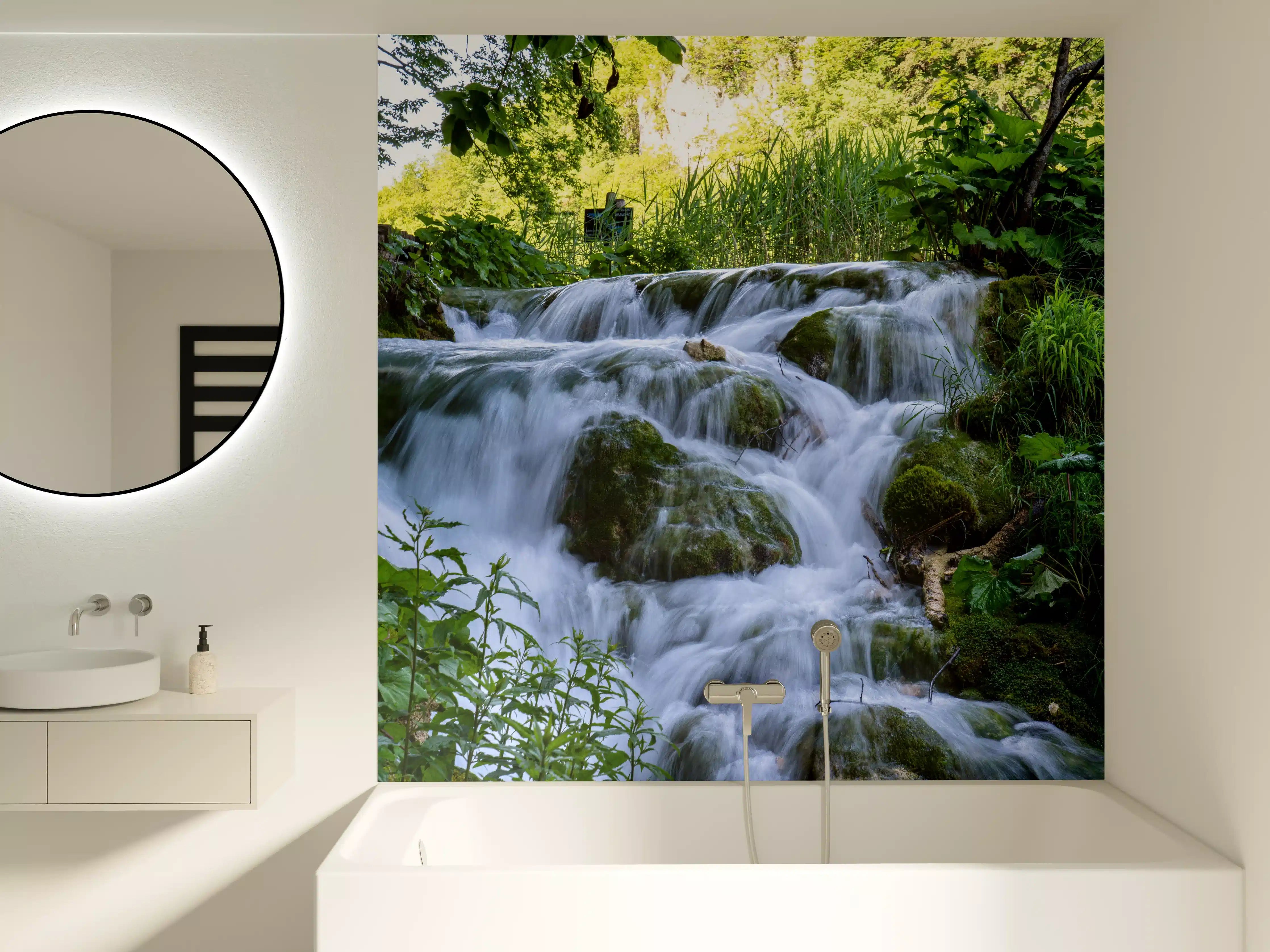 Badewannen-Rückwand - Wasserfall im Nationalpark Plitvicer Seen