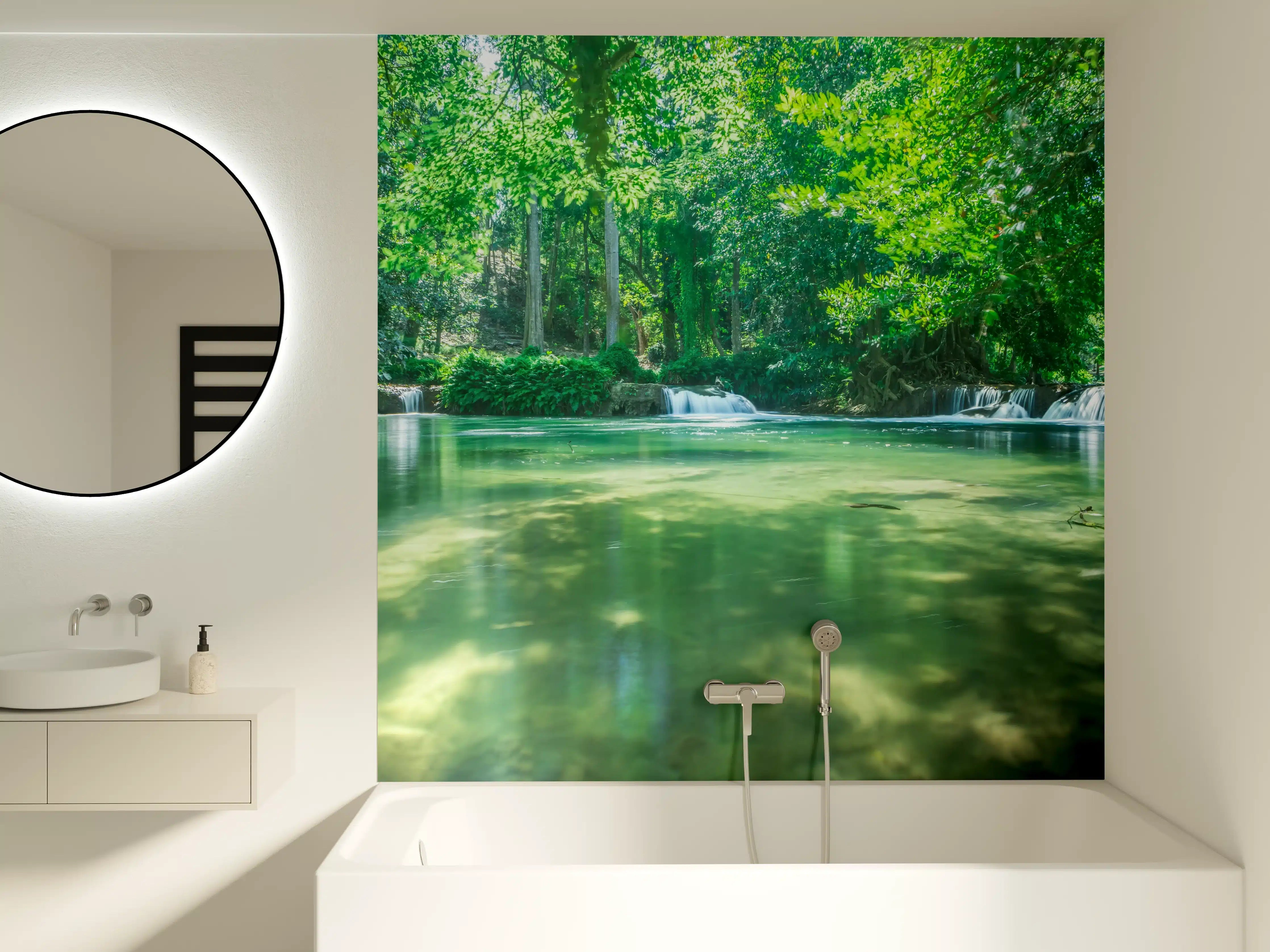 Badewannen-Rückwand - Wasserfall in Chet Sao No