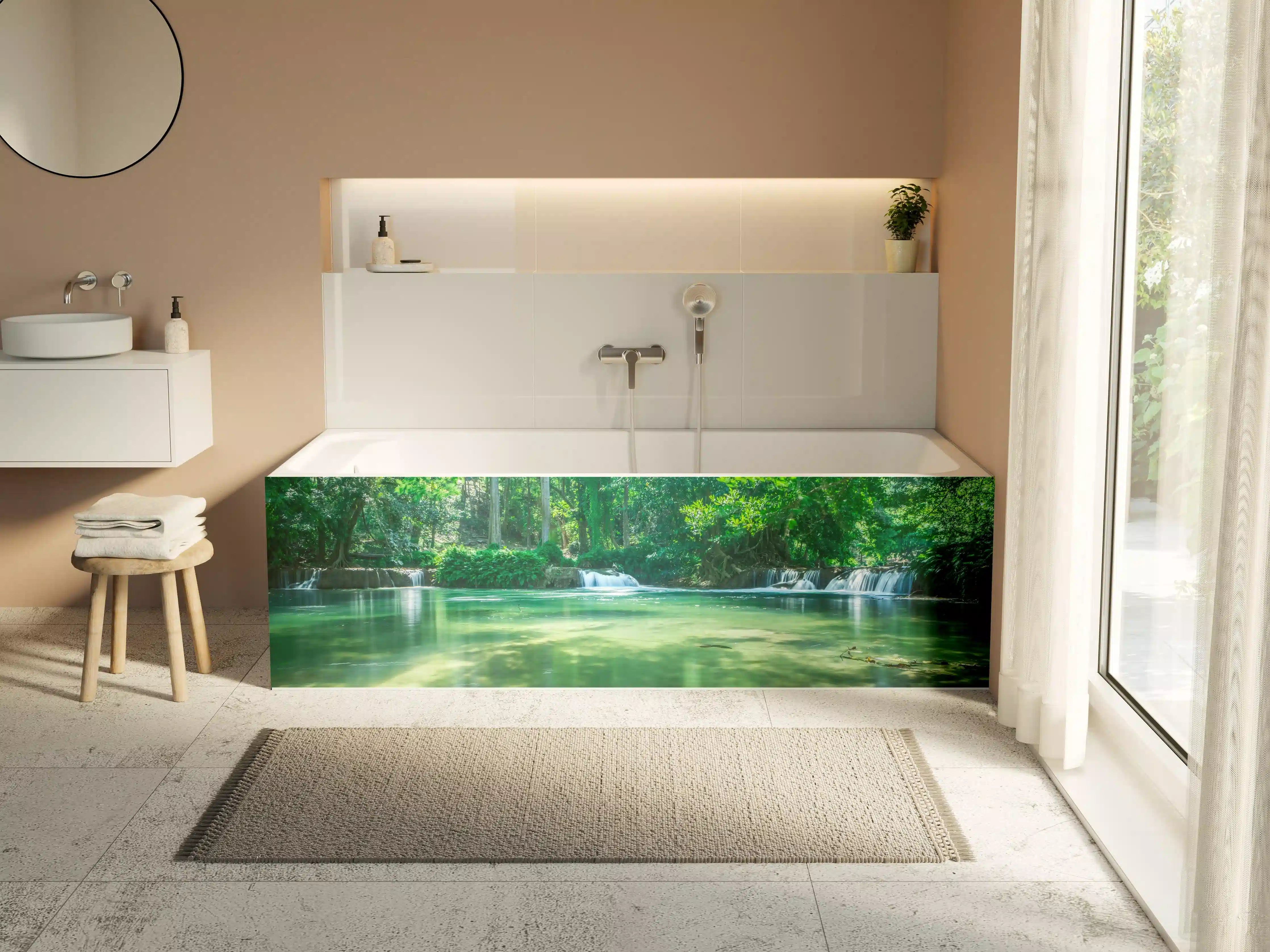Badewannen-Rückwand - Wasserfall in Chet Sao No