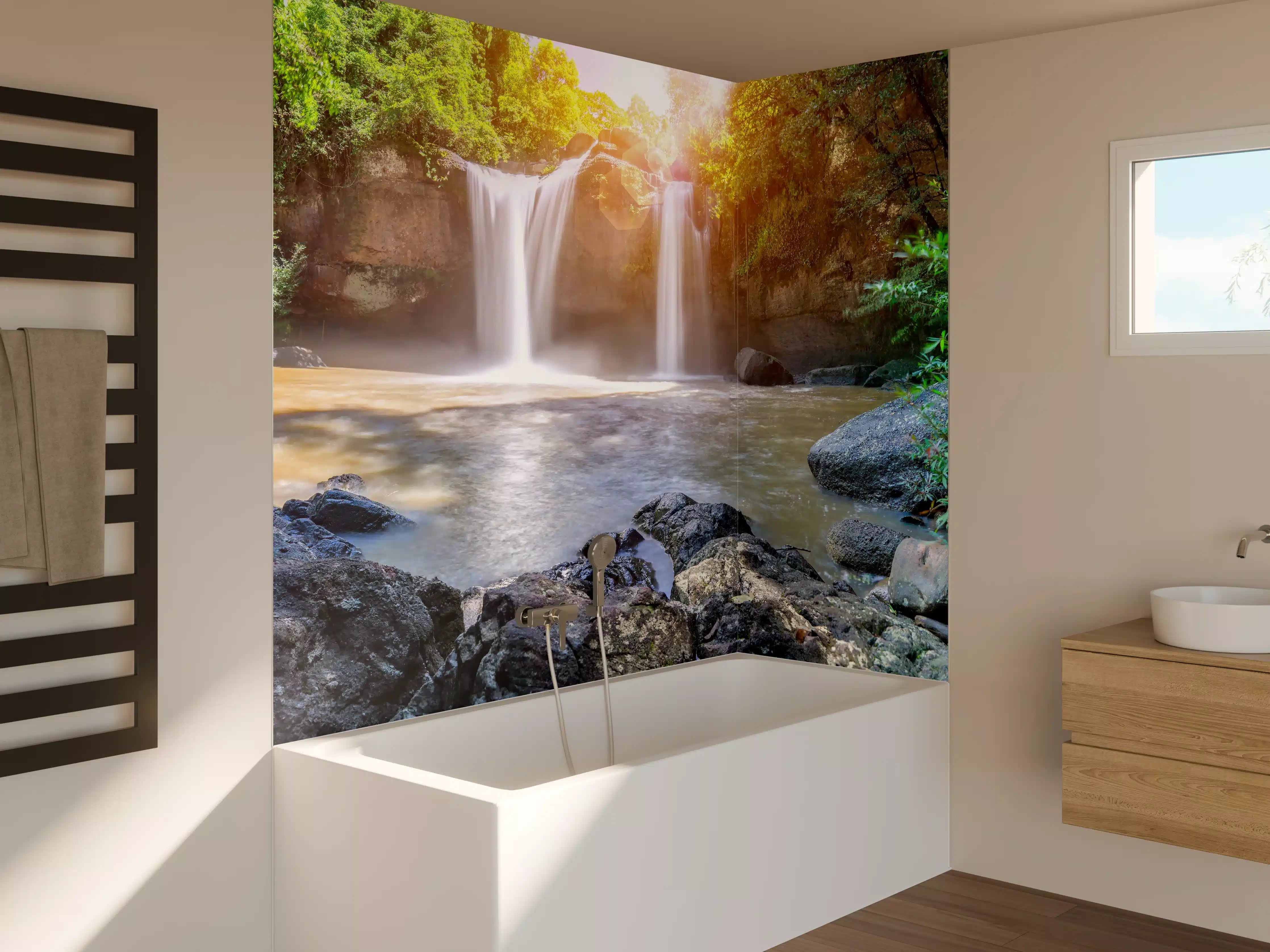 Badewannen-Rückwand - Wasserfall in Malaysia - Asien