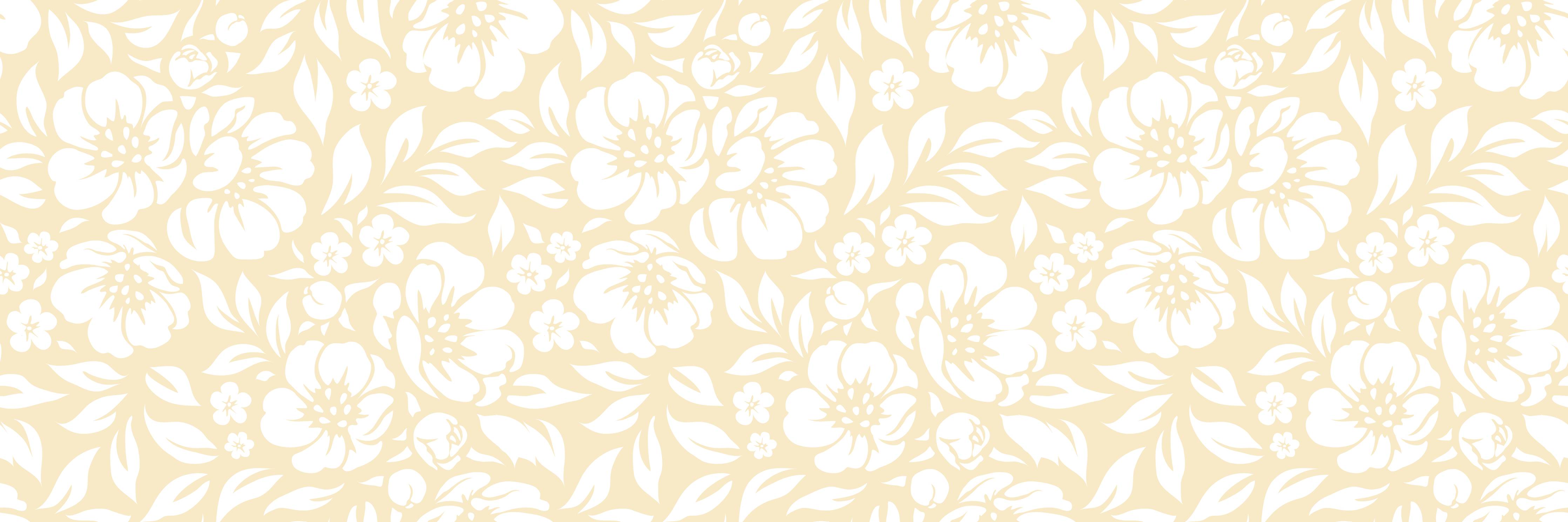 Badewannen-Rückwand-Weiße Blumenmuster mit zartem Beige-Hintergrund