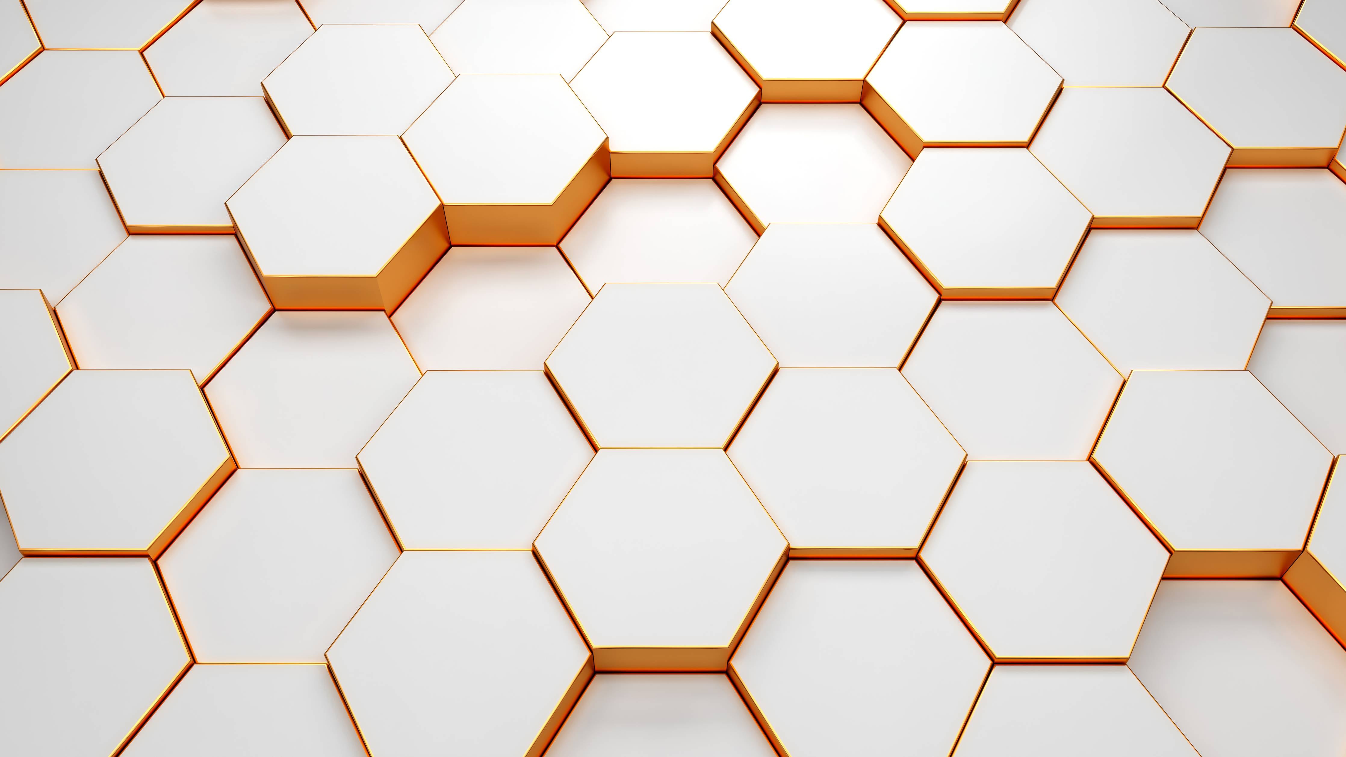Badewannen-Rückwand-Weiße Hexagon-Wand mit Goldrand