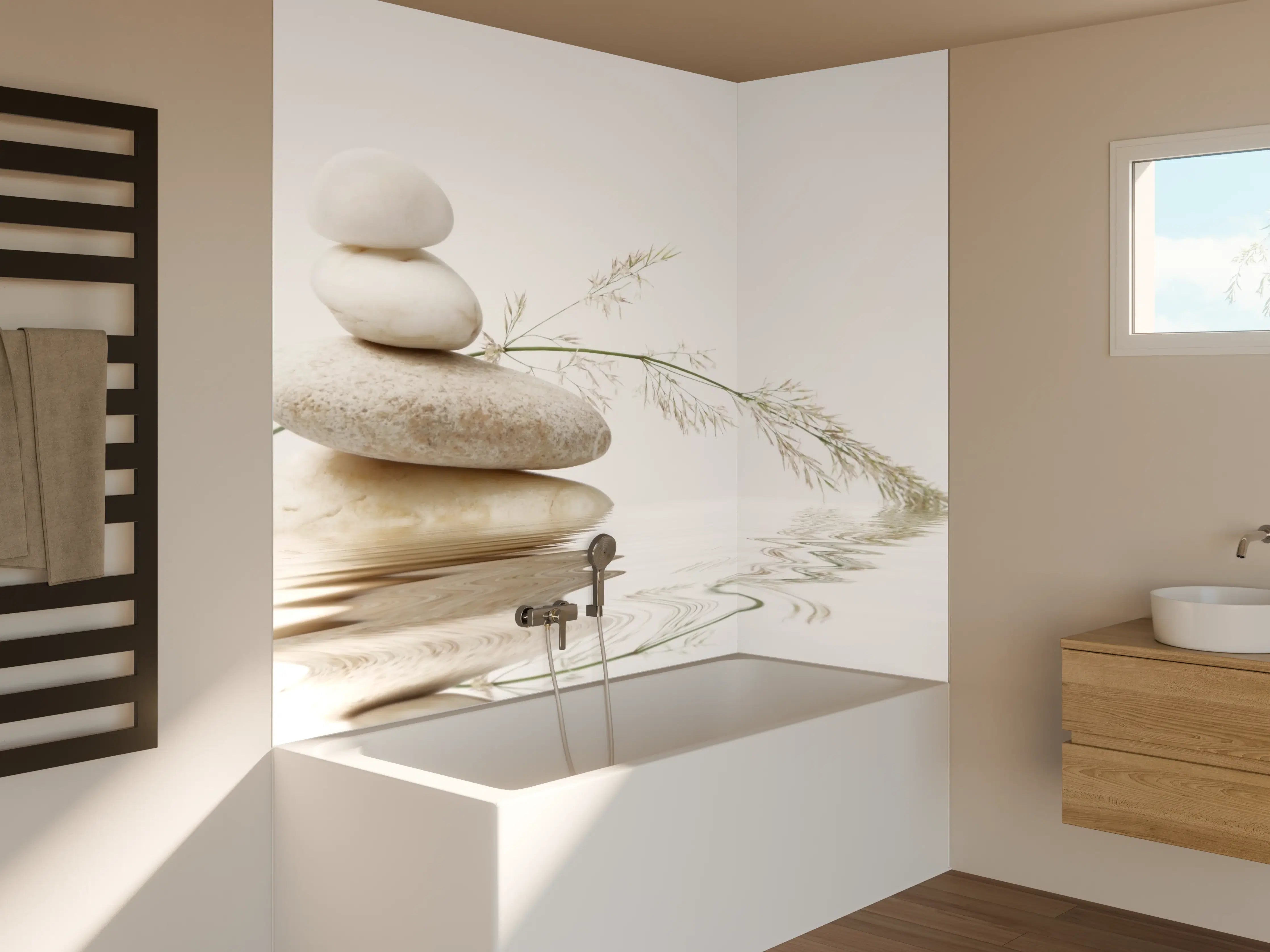Badewannen-Rückwand - Wellness-Stillleben