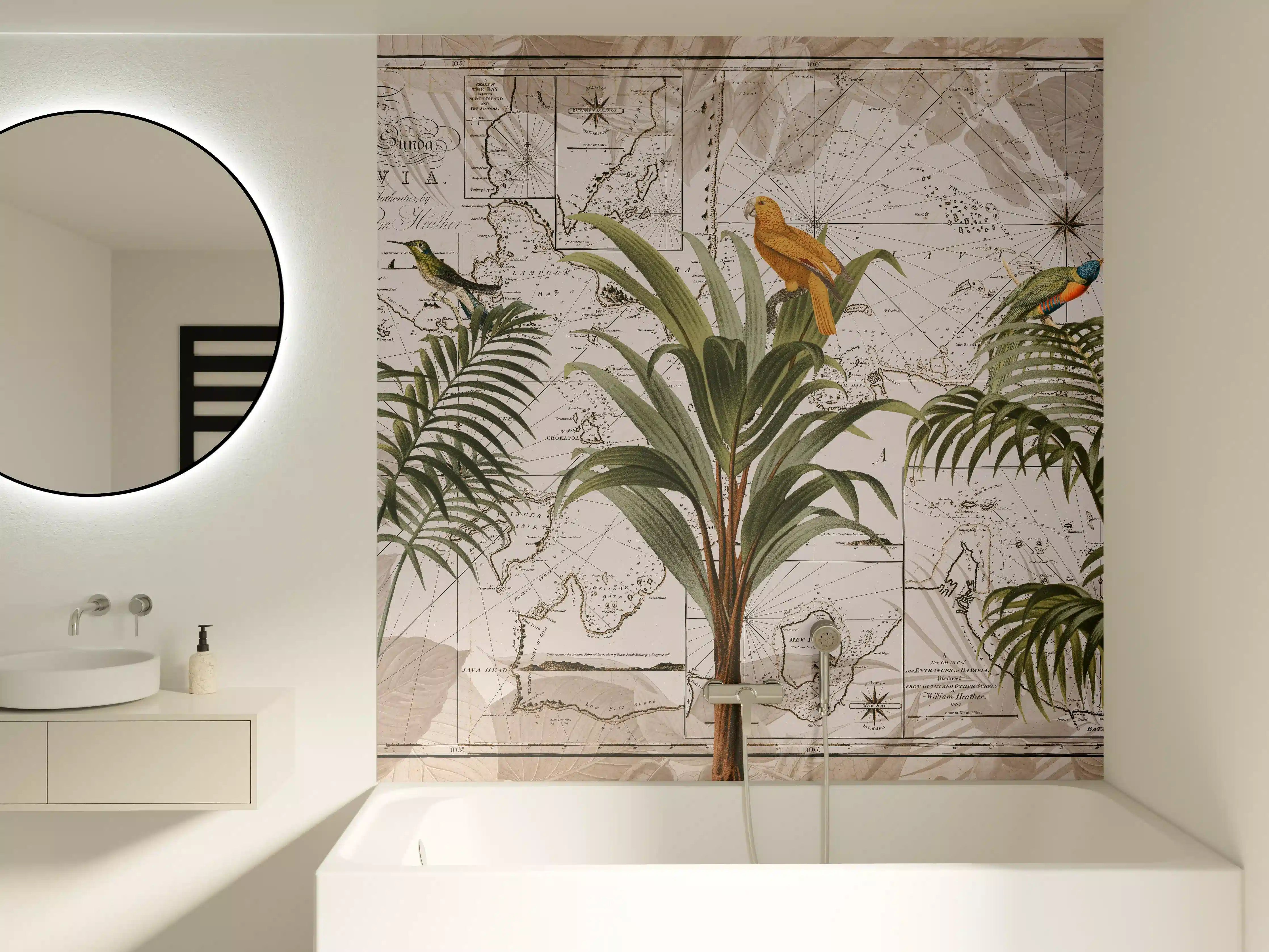 Badewannen-Rückwand - Weltkarte - Indonesien