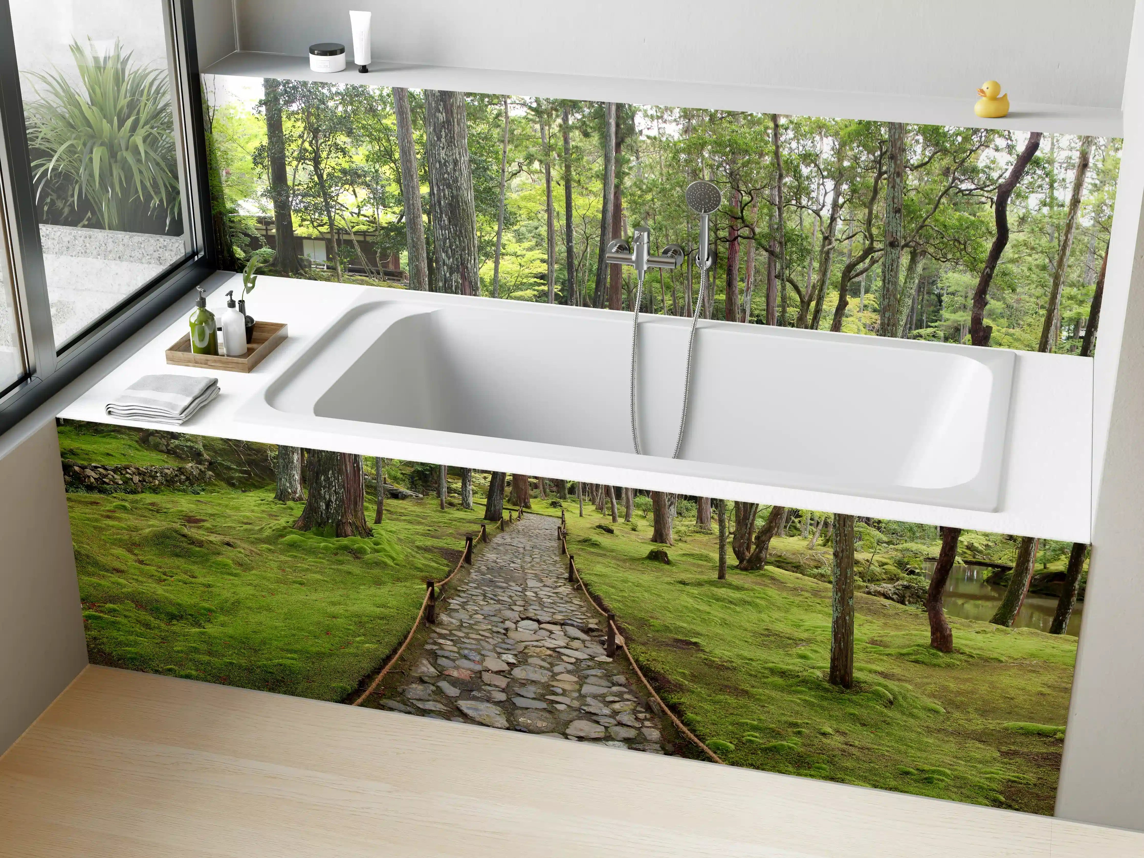 Badewannen-Rückwand - Wunderschöner Moosgarten in Kyoto