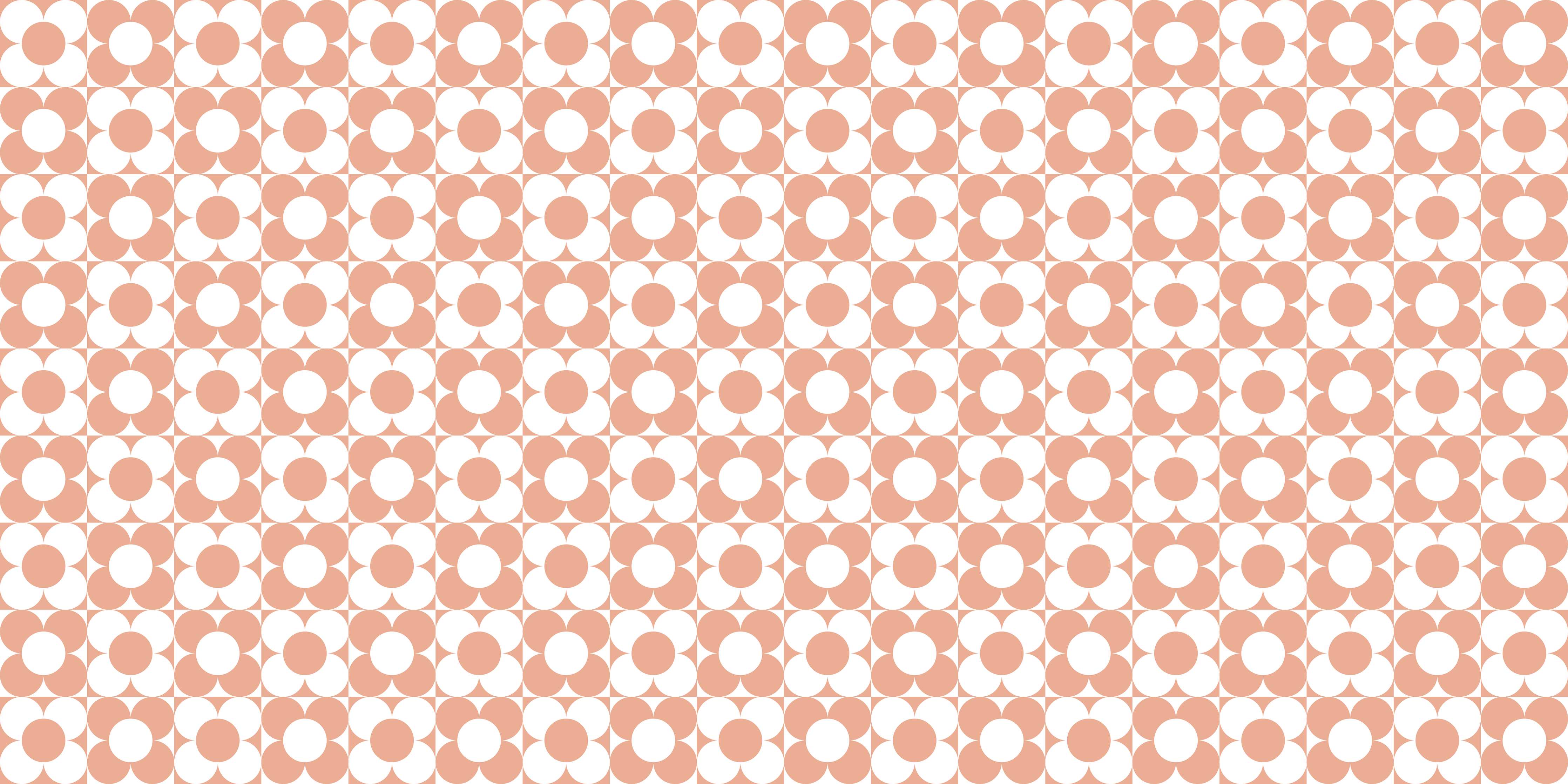 Badewannen-Rückwand-Zartes peachfarbenes geometrisches Muster mit weißen Akzenten