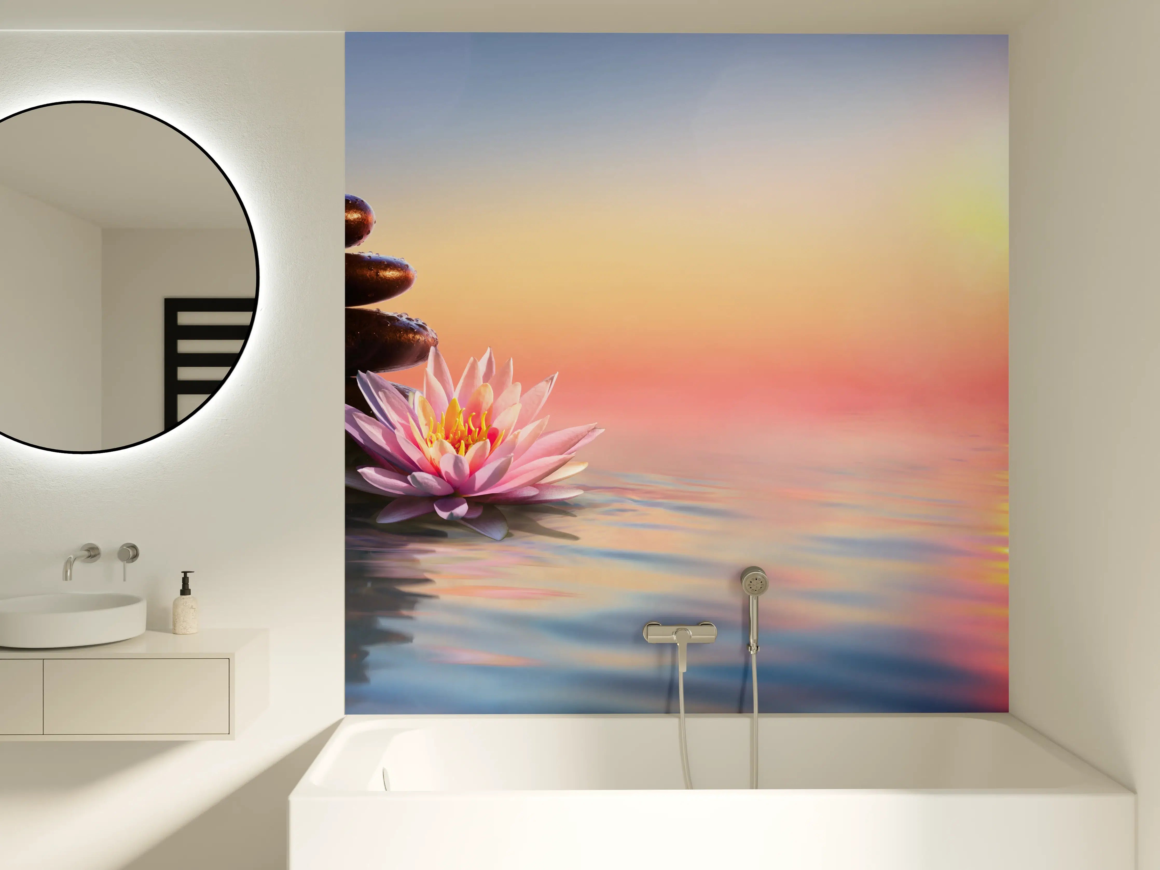 Badewannen-Rückwand - Zen - Ruhe & Entspannung