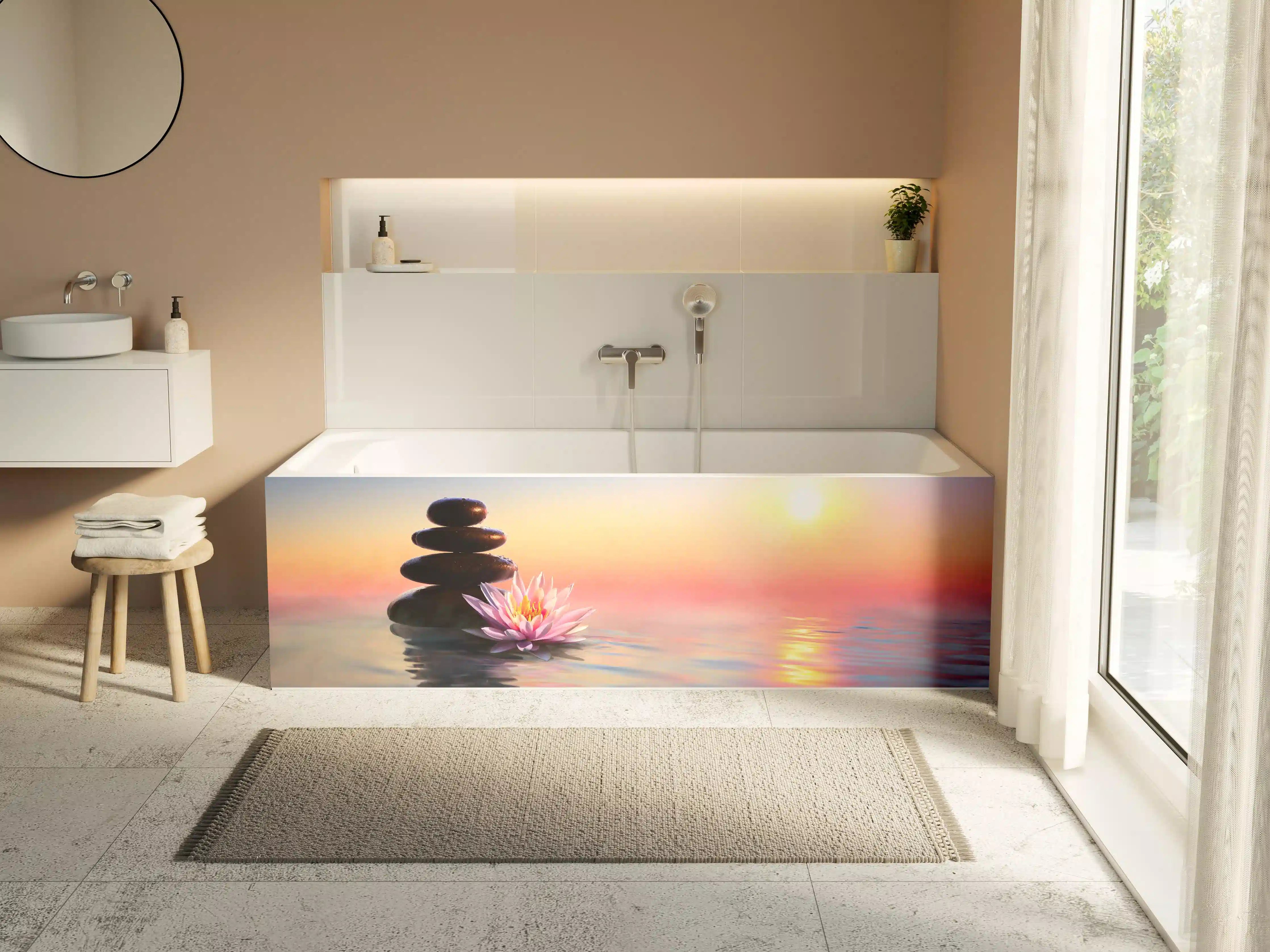 Badewannen-Rückwand - Zen - Ruhe & Entspannung