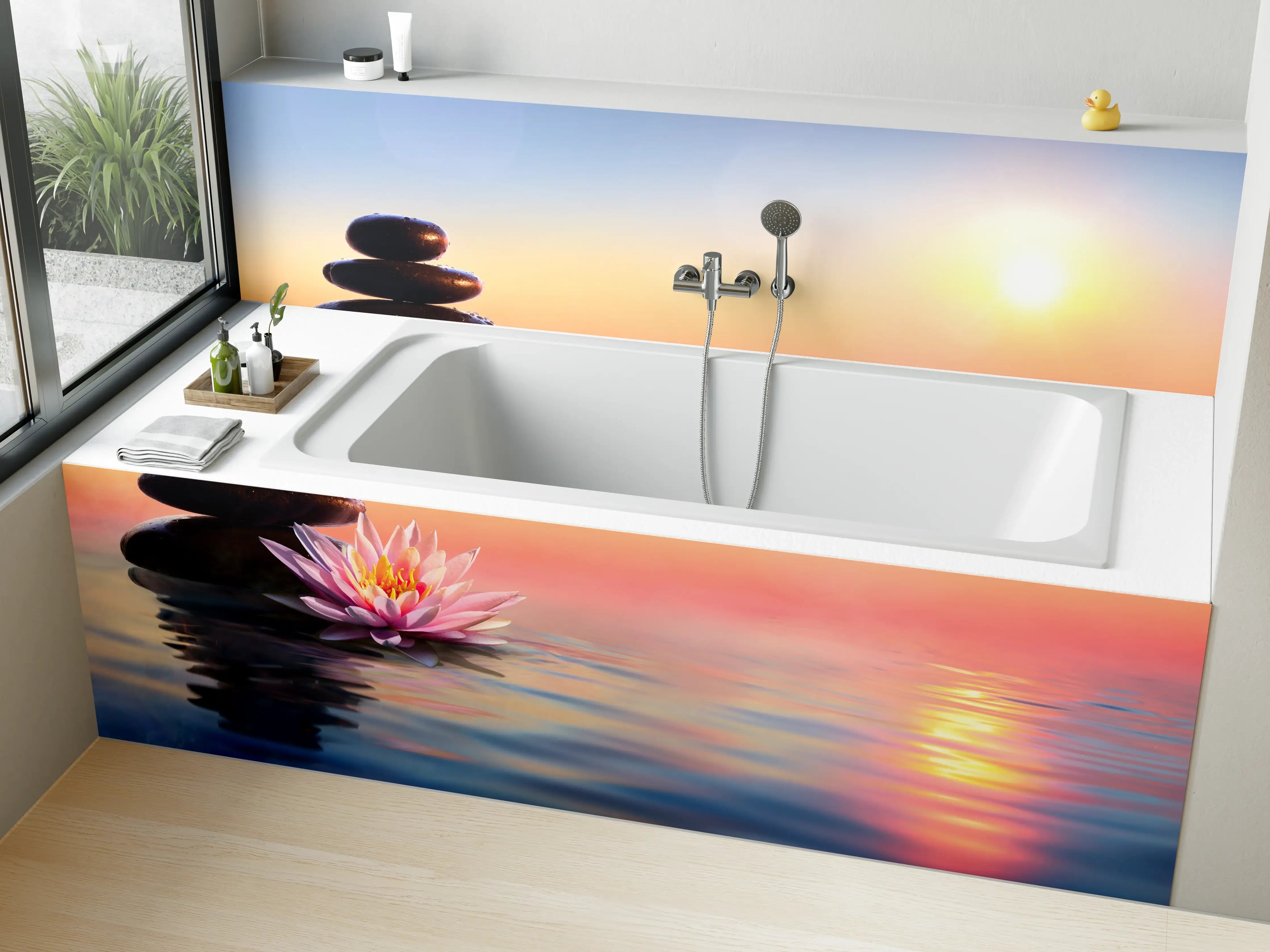 Badewannen-Rückwand - Zen - Ruhe & Entspannung