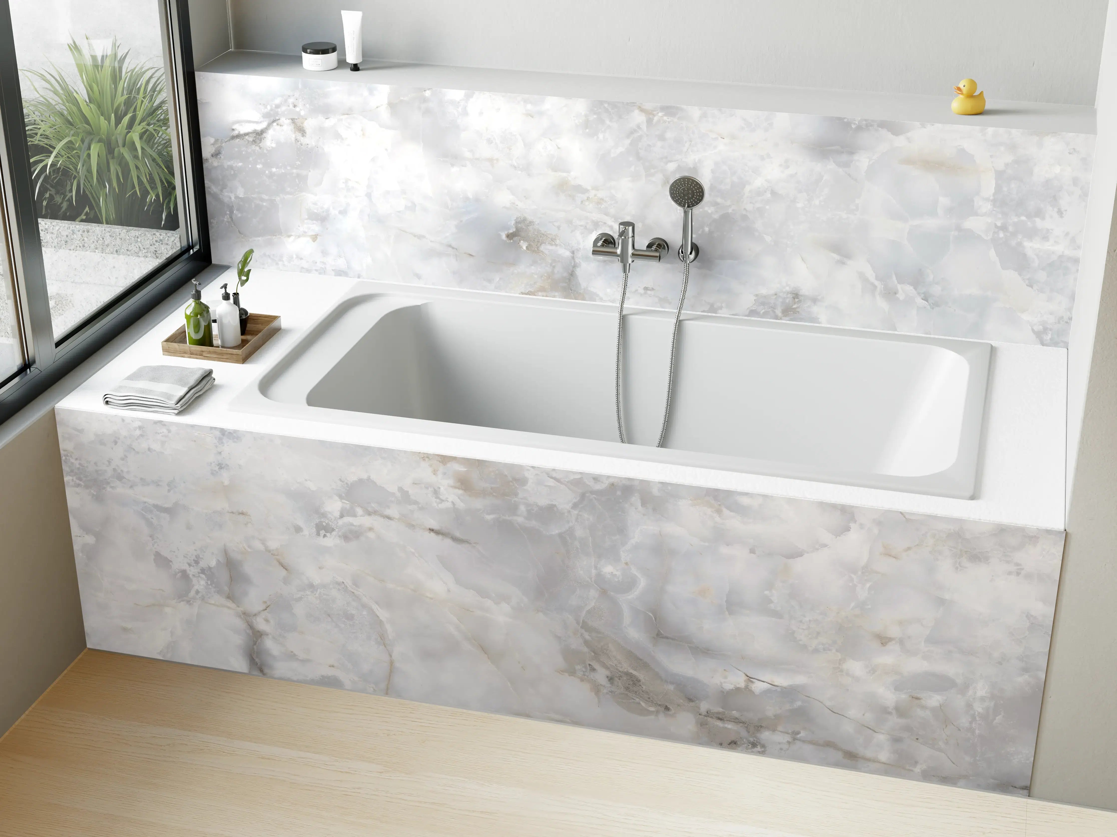 Badewannen-Rückwand - onyx marmor textur