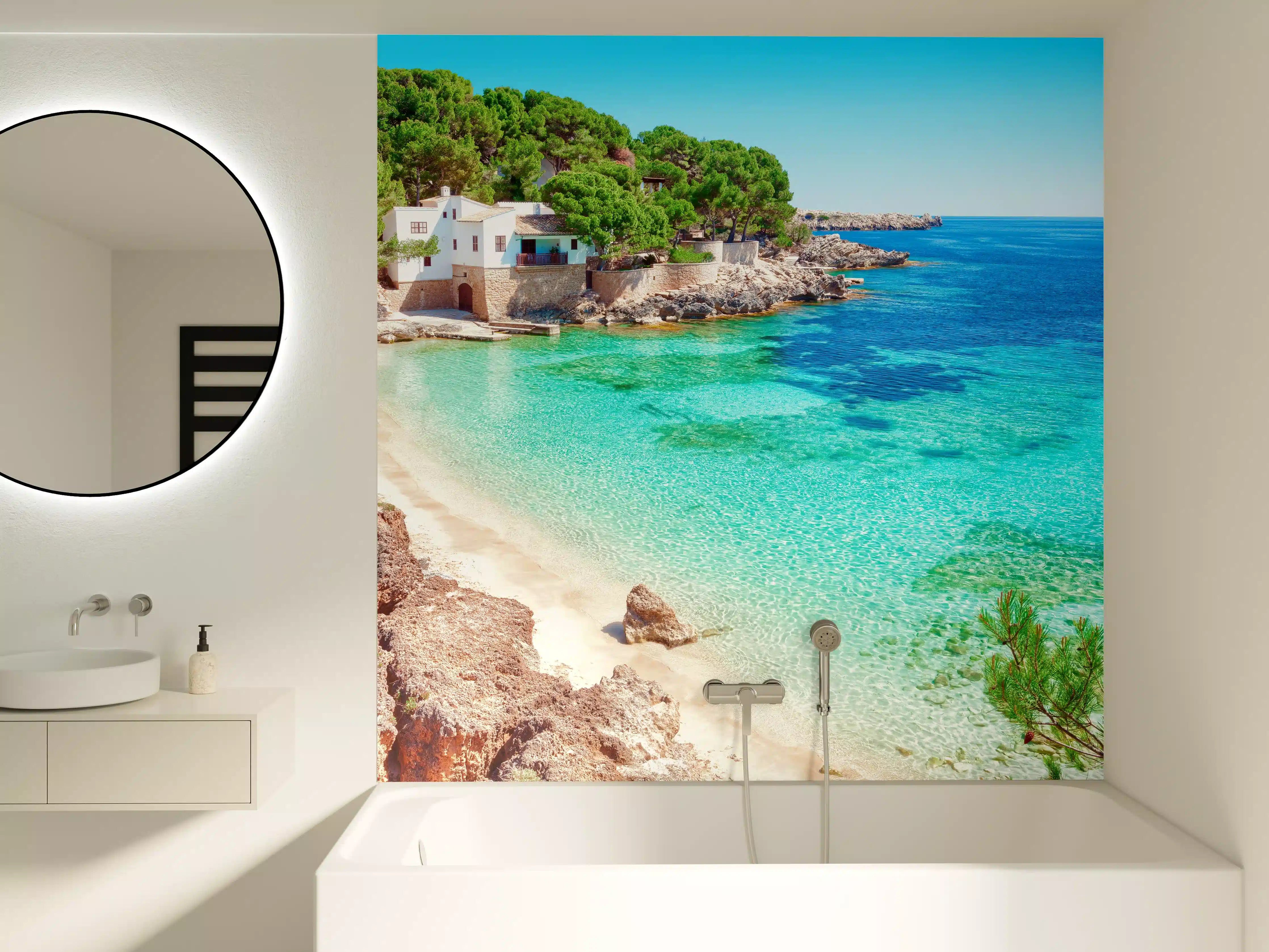 Badewannen-Rückwand - traumhafter Mallorca Strand