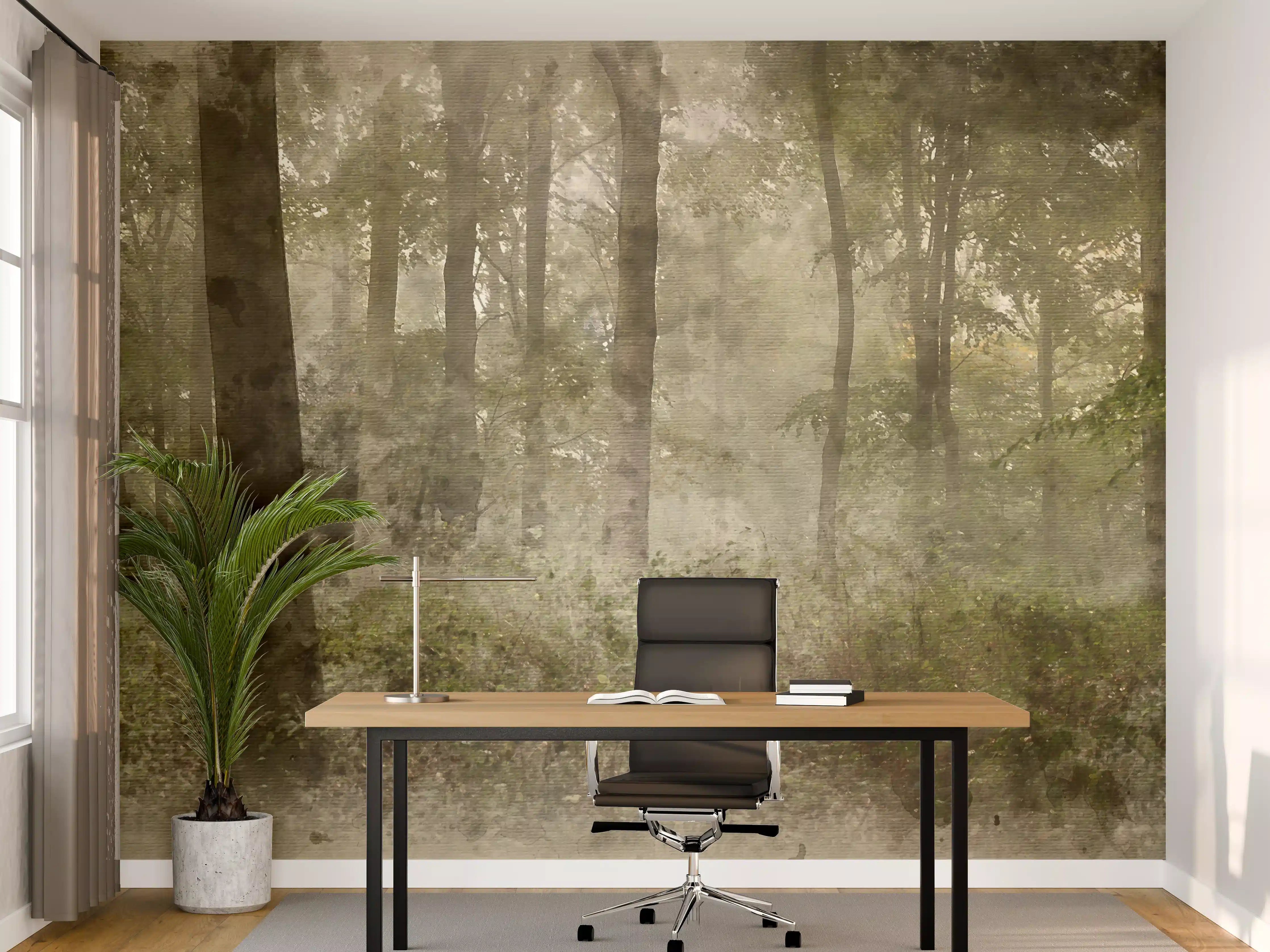 Büro Wandgestaltung - Digitale Aquarellmalerei - von Wendo