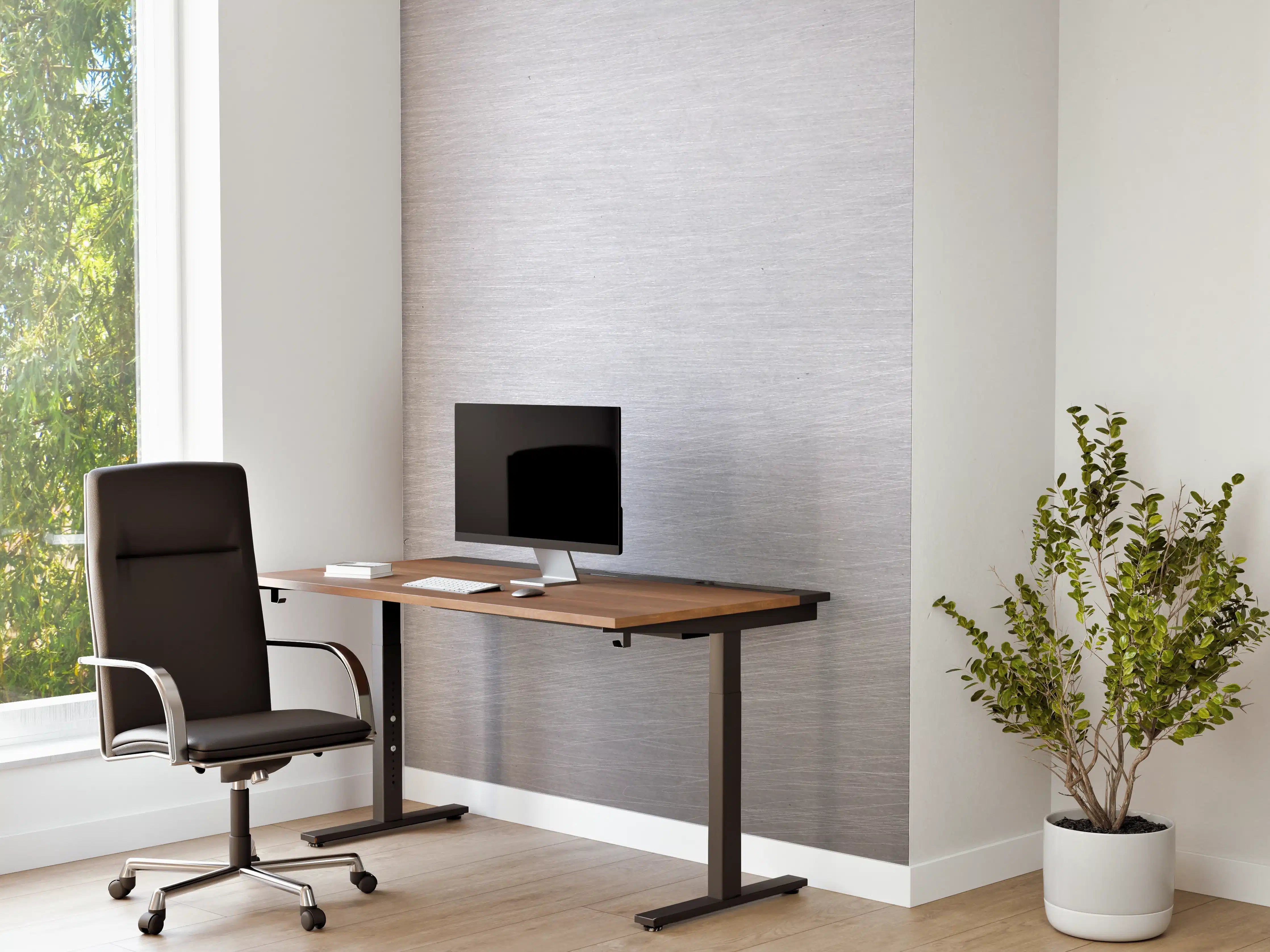 Büro Wandgestaltung - Gebürsteter Stahl