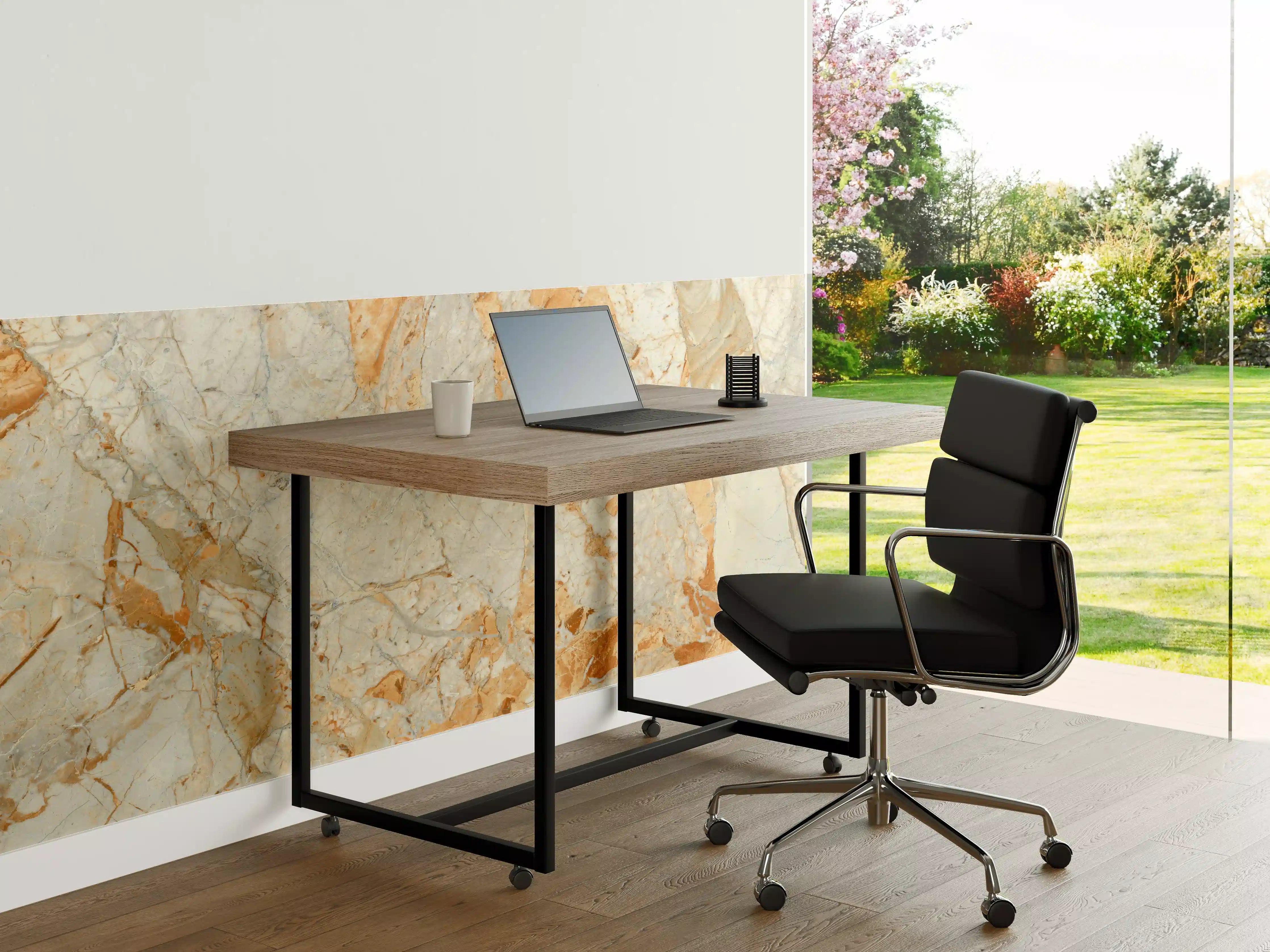 Büro Wandgestaltung - Rötlich-beiger Marmor