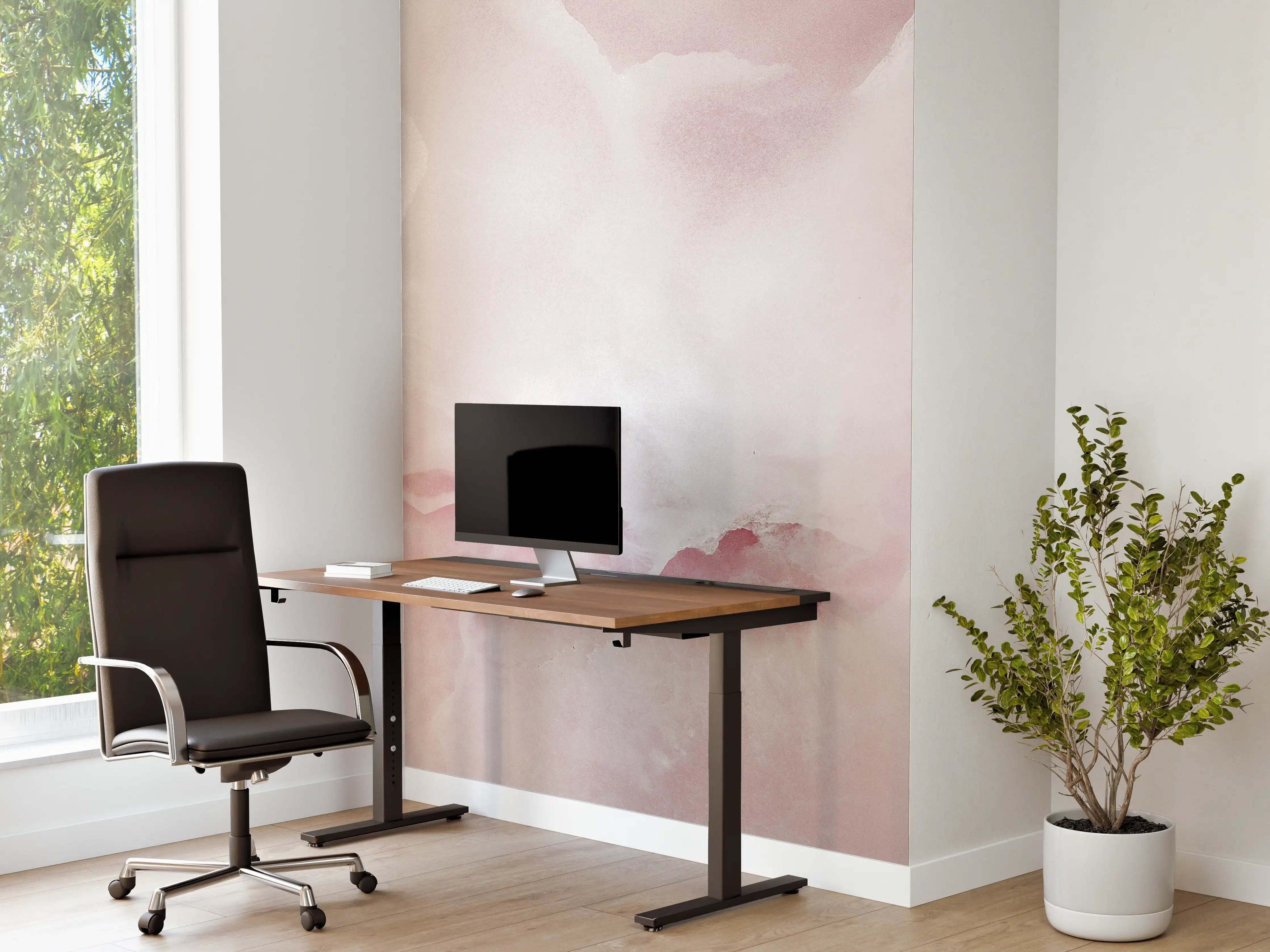 Büro Wandgestaltung - Rosa Emperador Onyx Marmor