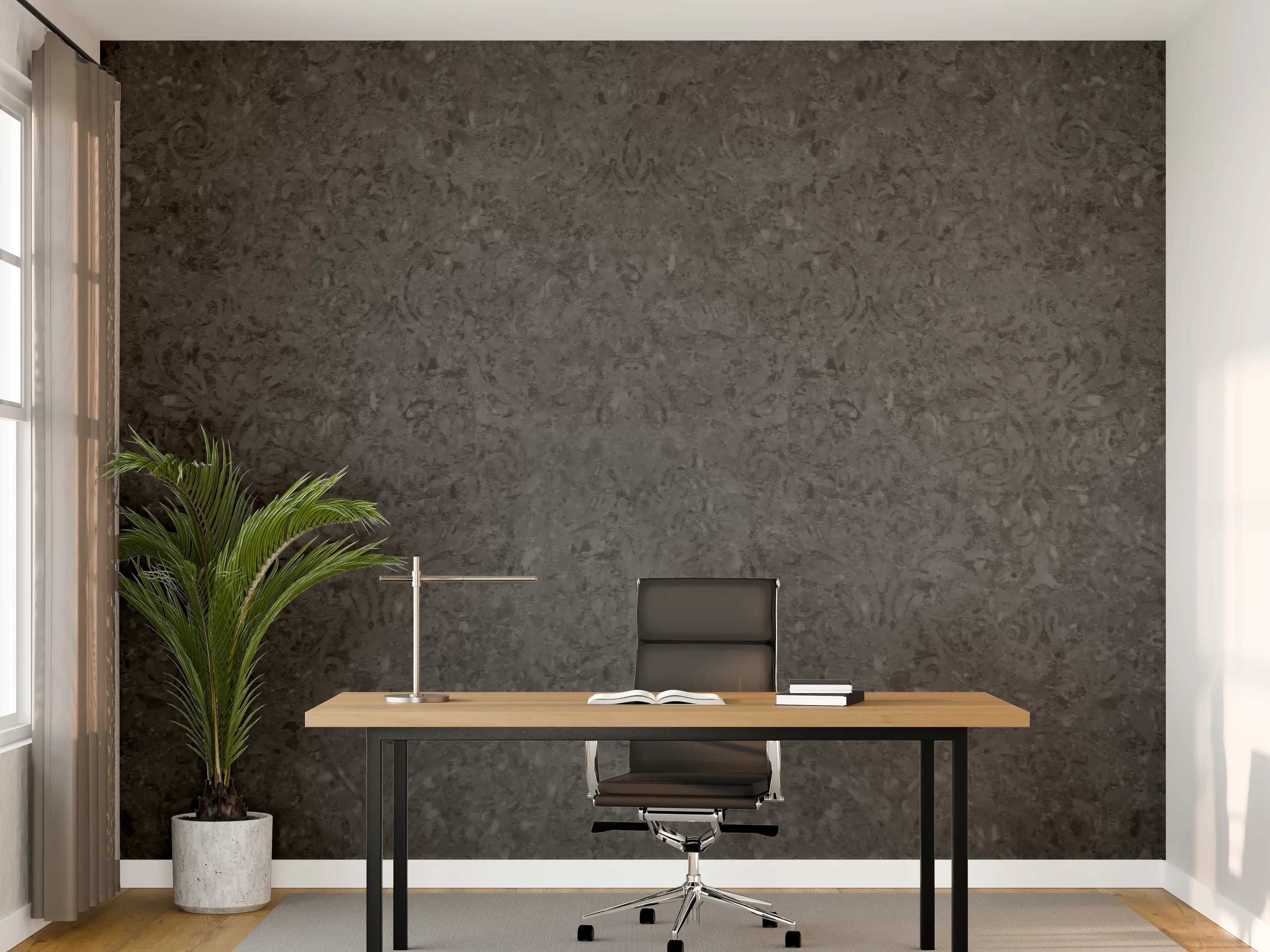 Büro Wandgestaltung - Scwarze Fliesen mit Muster