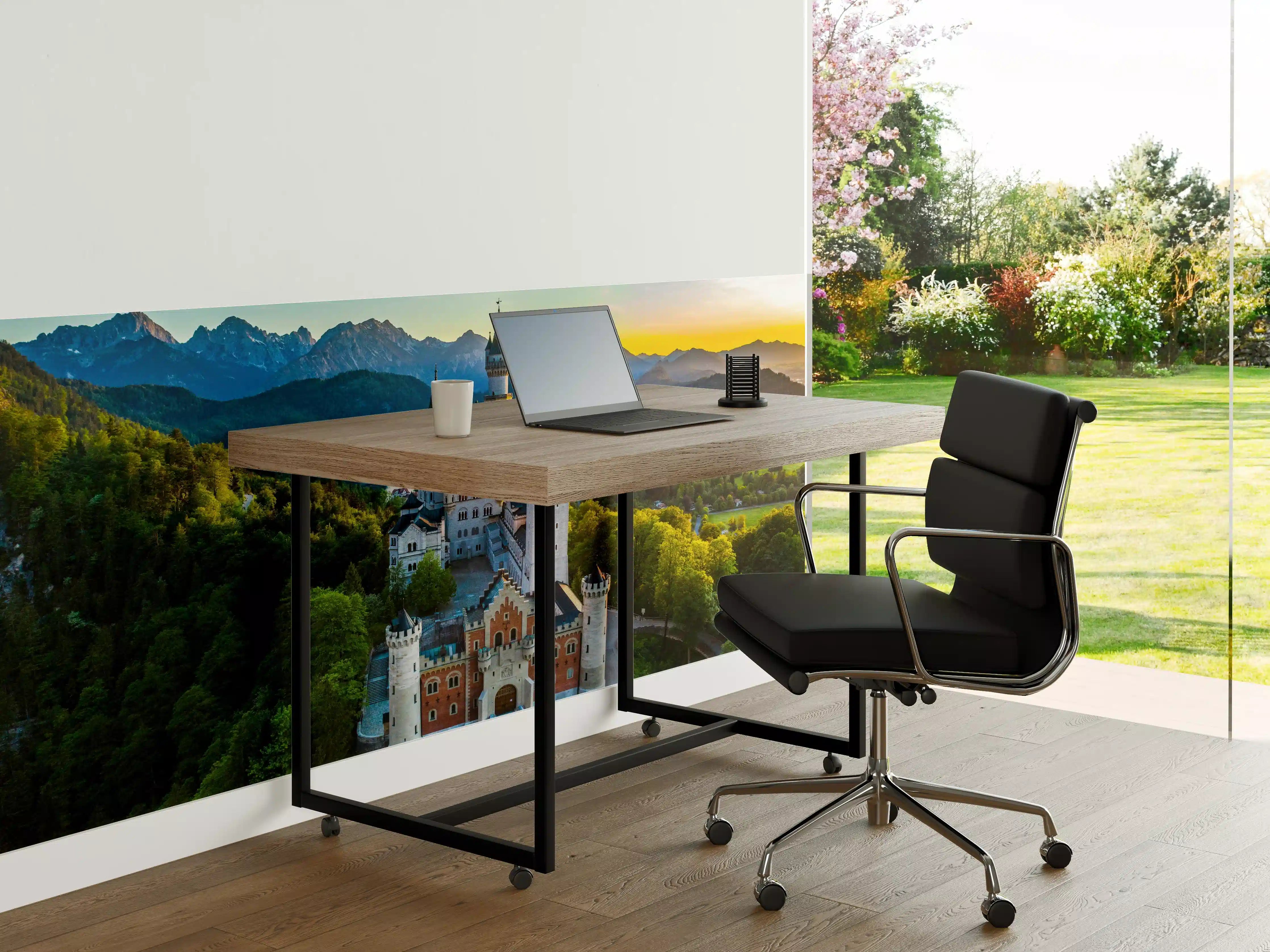 Büro Wandgestaltung - glanzvolles Märchenschloss Neuschwanstein