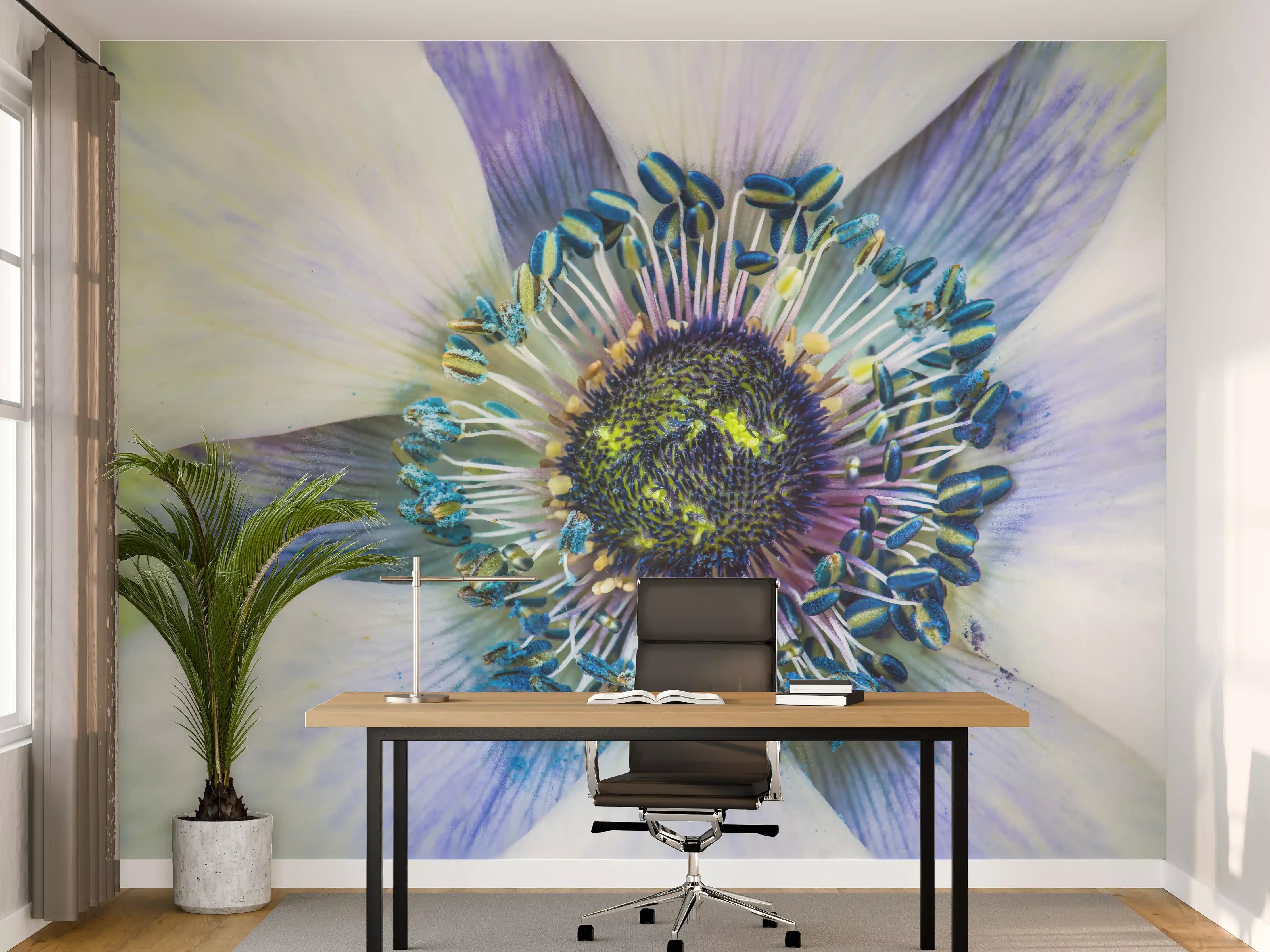 Büro Wandgestaltung - hübsche aufblühende Blume