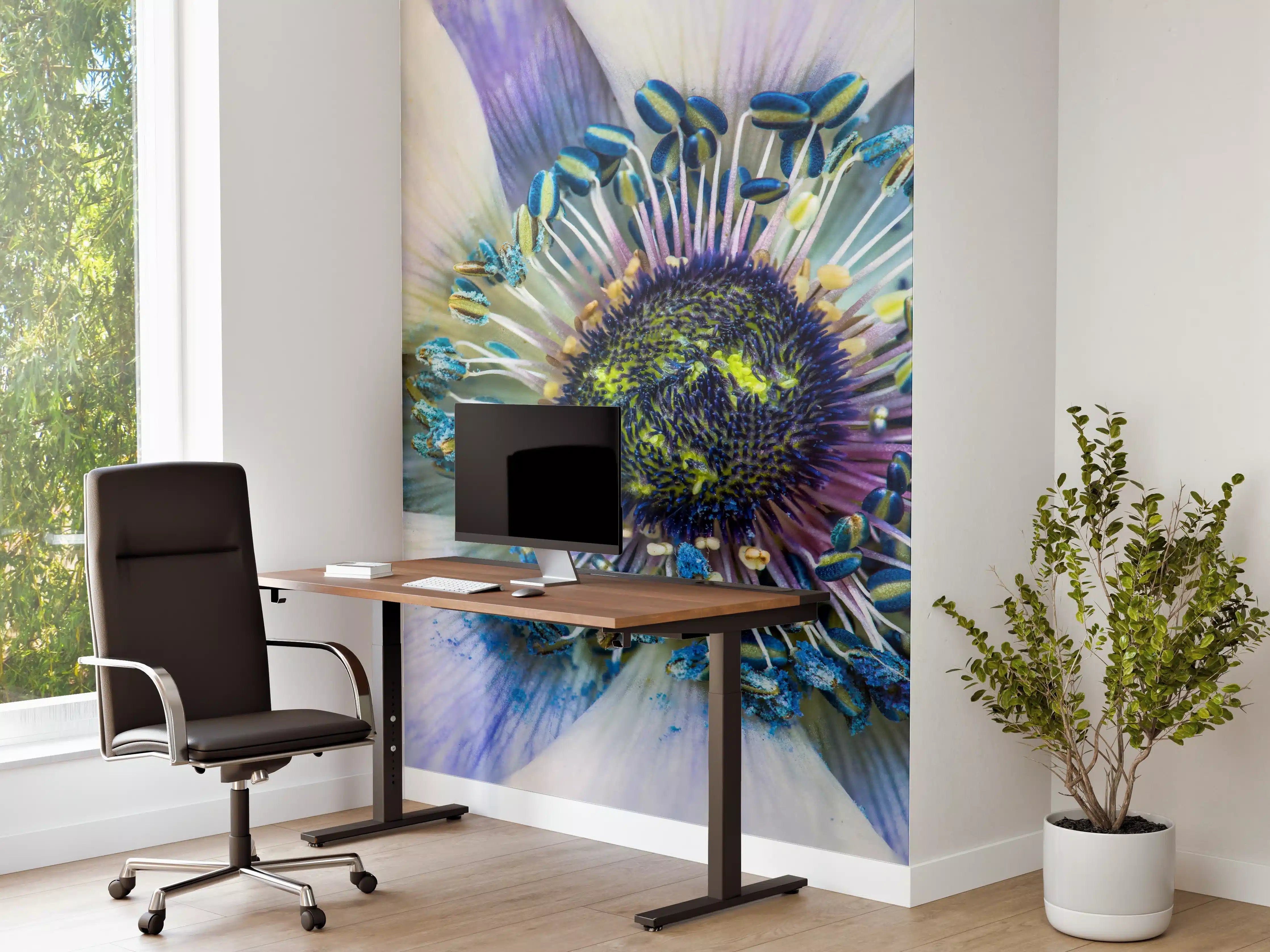 Büro Wandgestaltung - hübsche aufblühende Blume