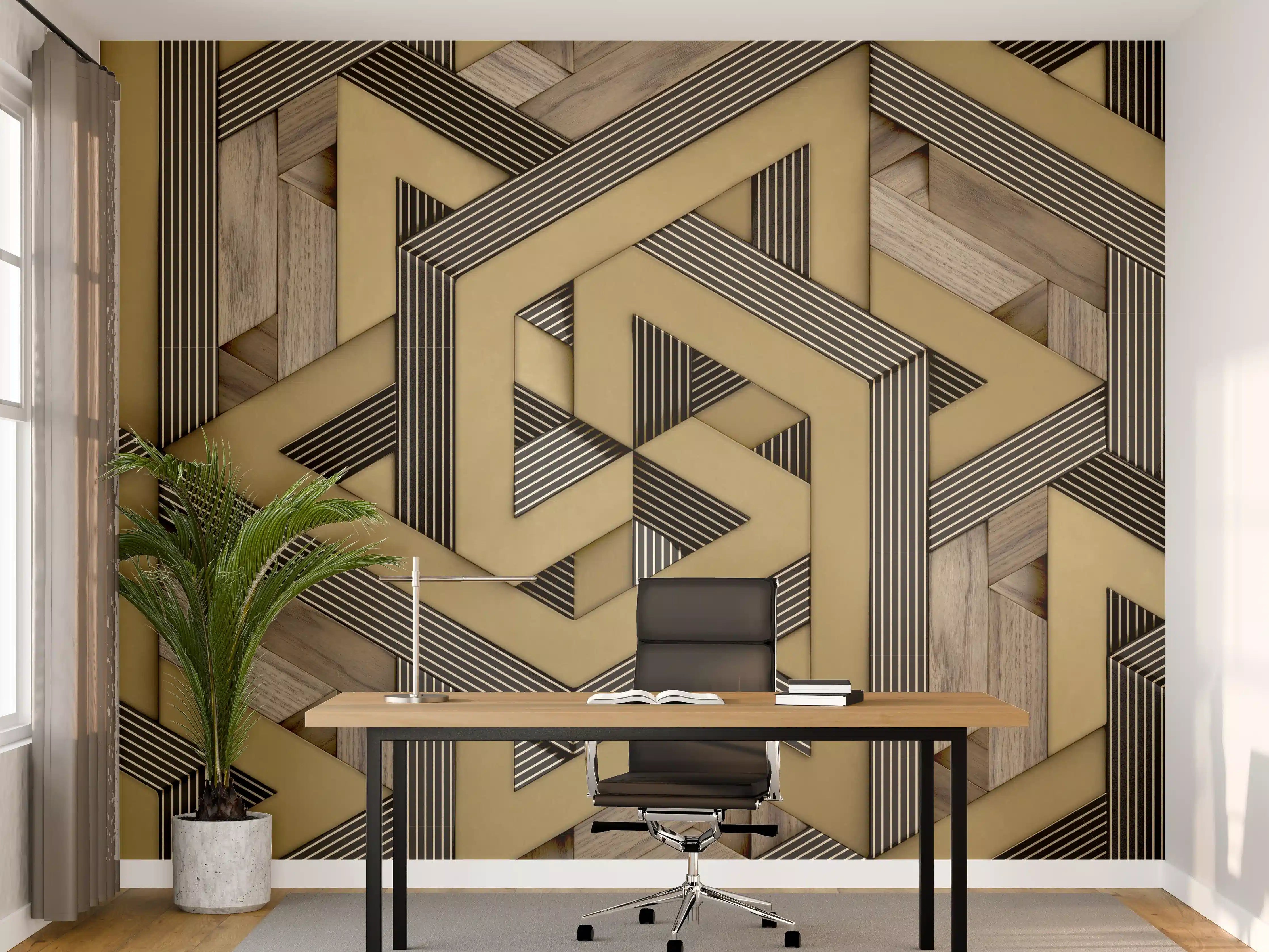 Büro Wandgestaltung - 3D- Tapeten Muster - Mosaik