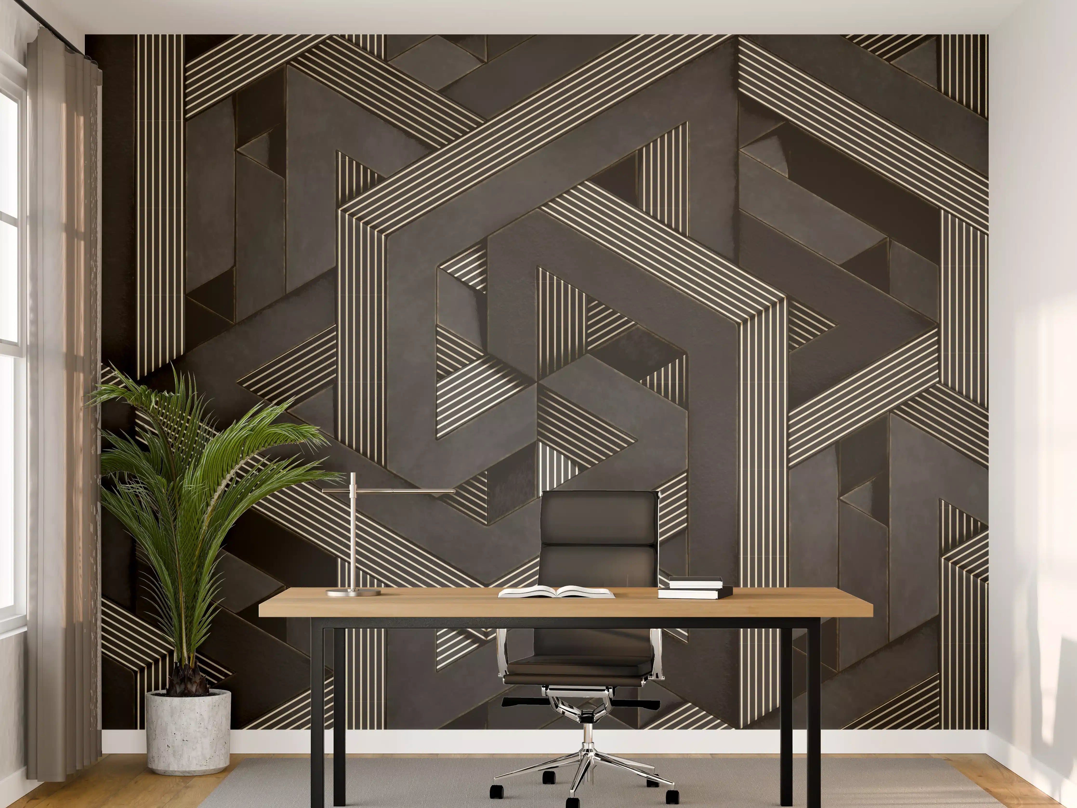 Büro Wandgestaltung - 3D Tapeten Muster