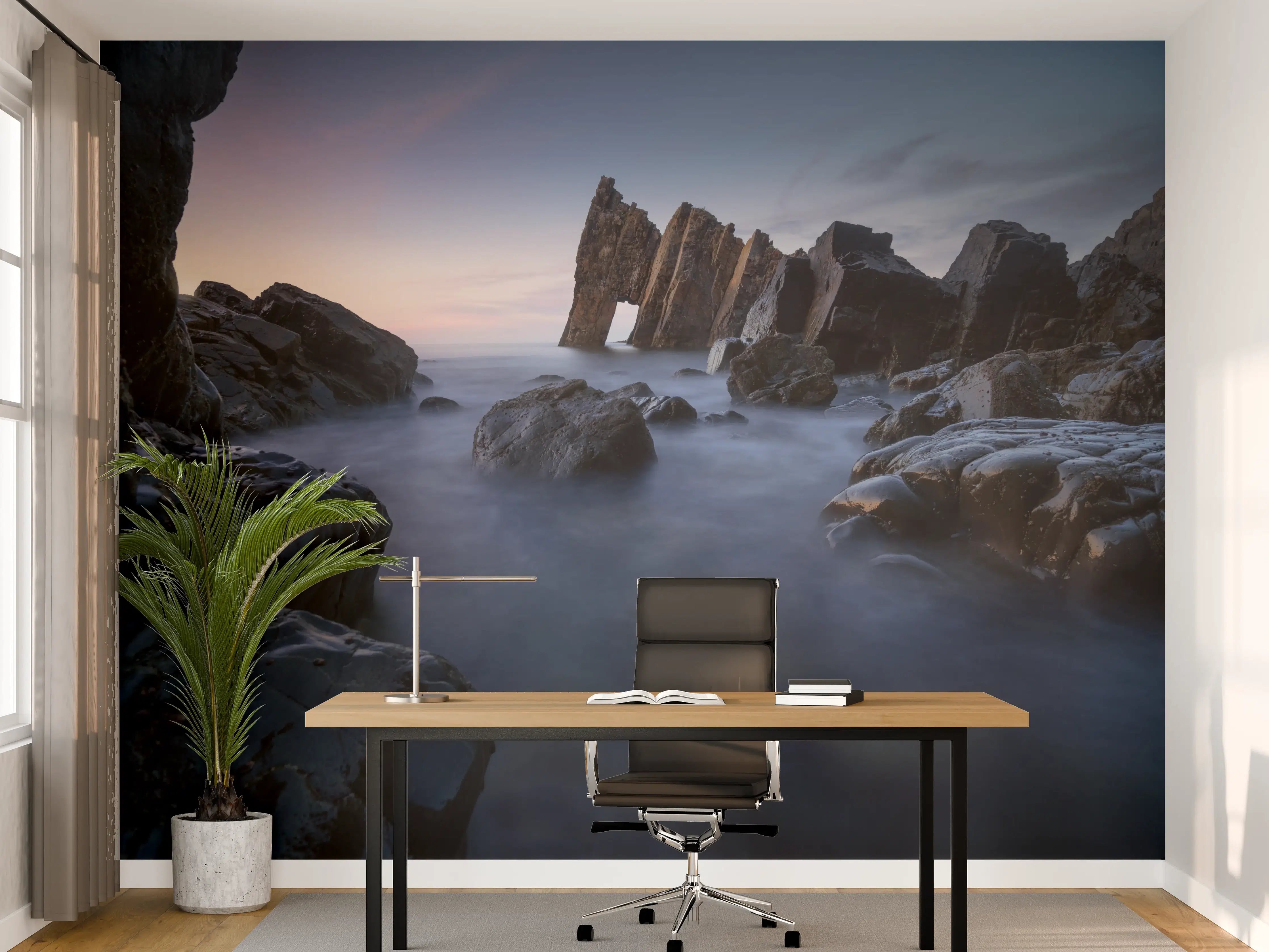 Büro Wandgestaltung - Abendlicht Küstenpanorama