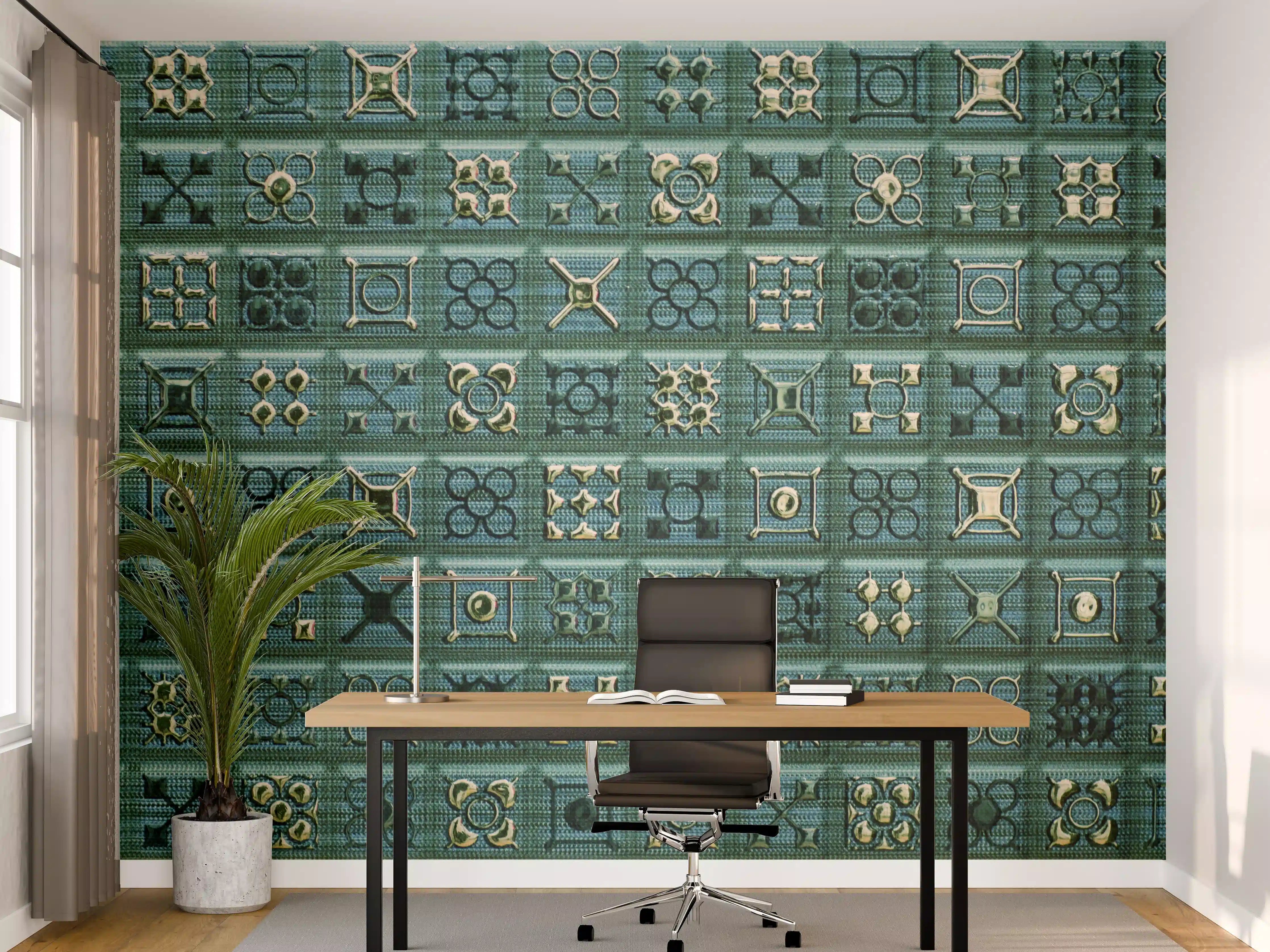 Büro Wandgestaltung - Abstract Mosaik Fliesenmuster