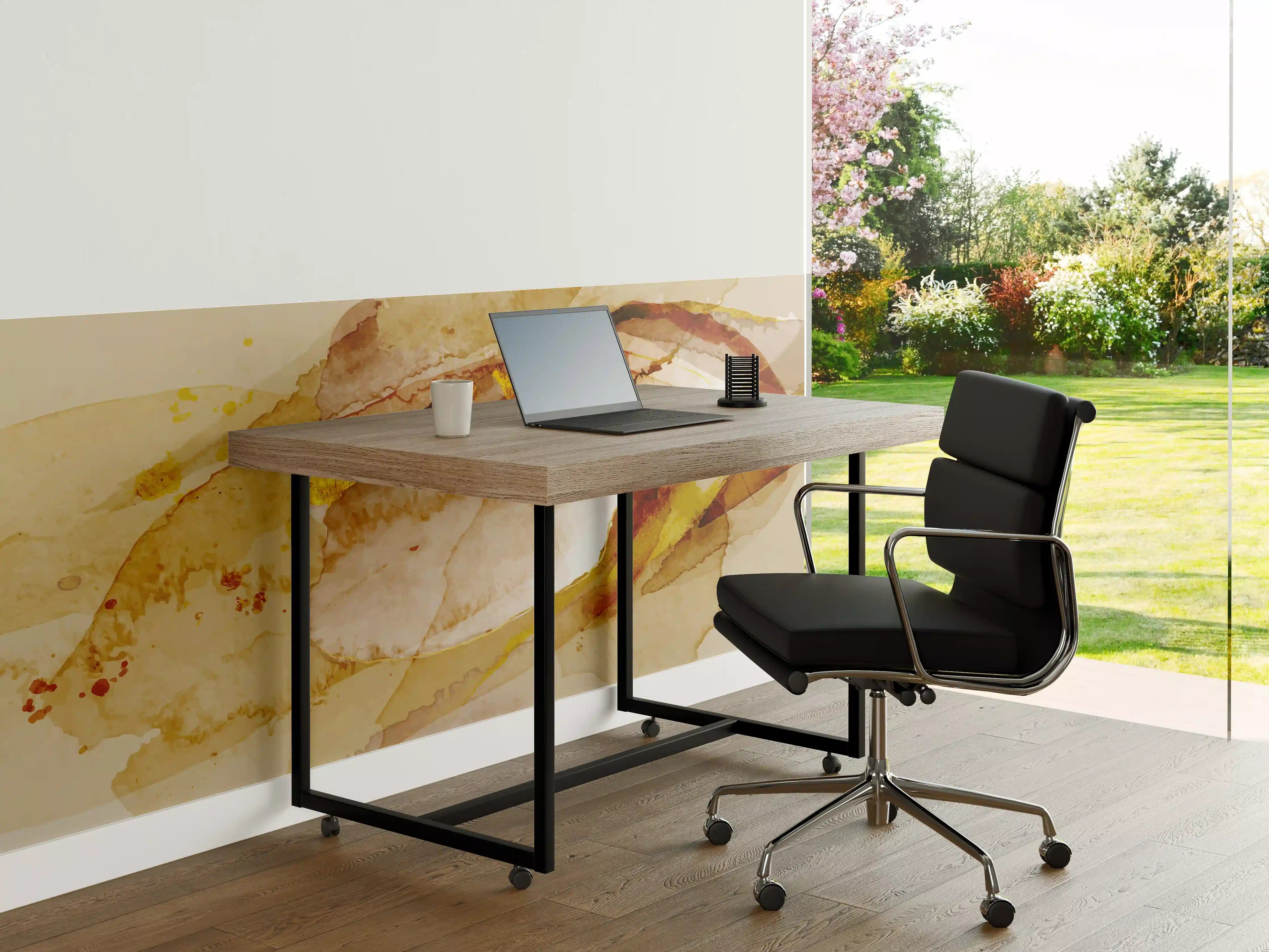 Büro Wandgestaltung - Abstrakte Aquarell Gold-Nuancen