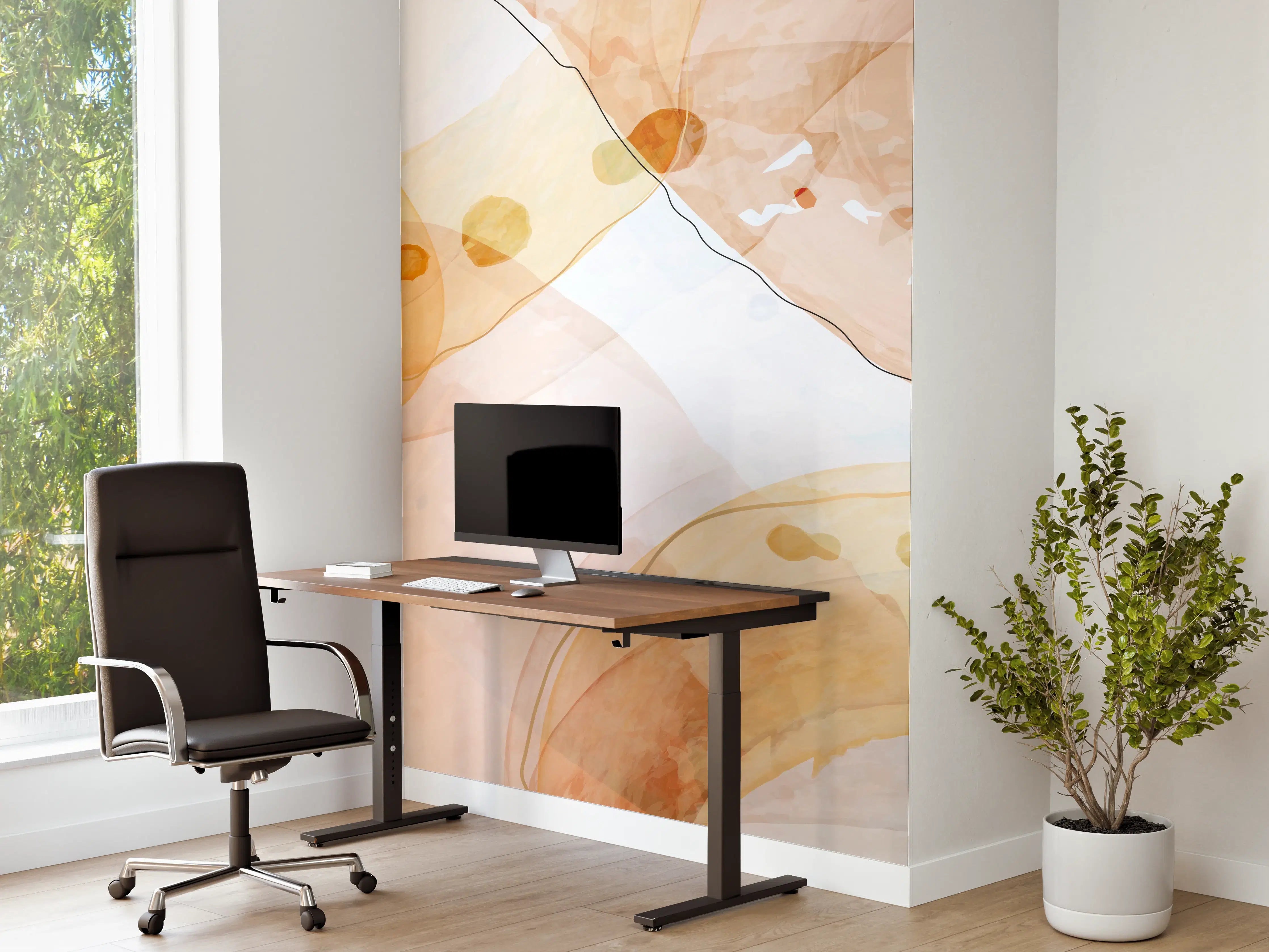 Büro Wandgestaltung - Abstrakte Aquarellfarbtextur
