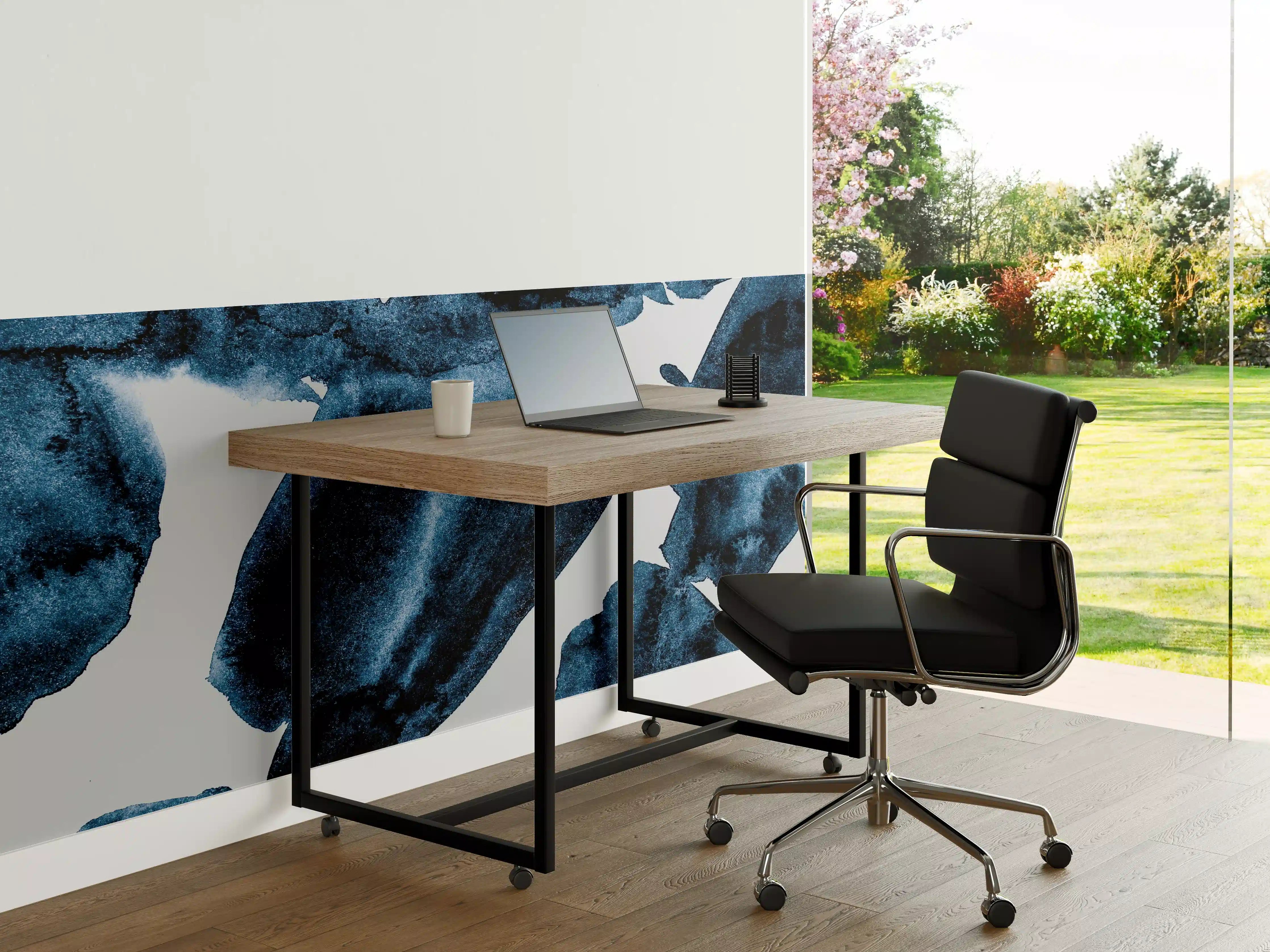 Büro Wandgestaltung - Abstrakte Blaue Wasserfarben