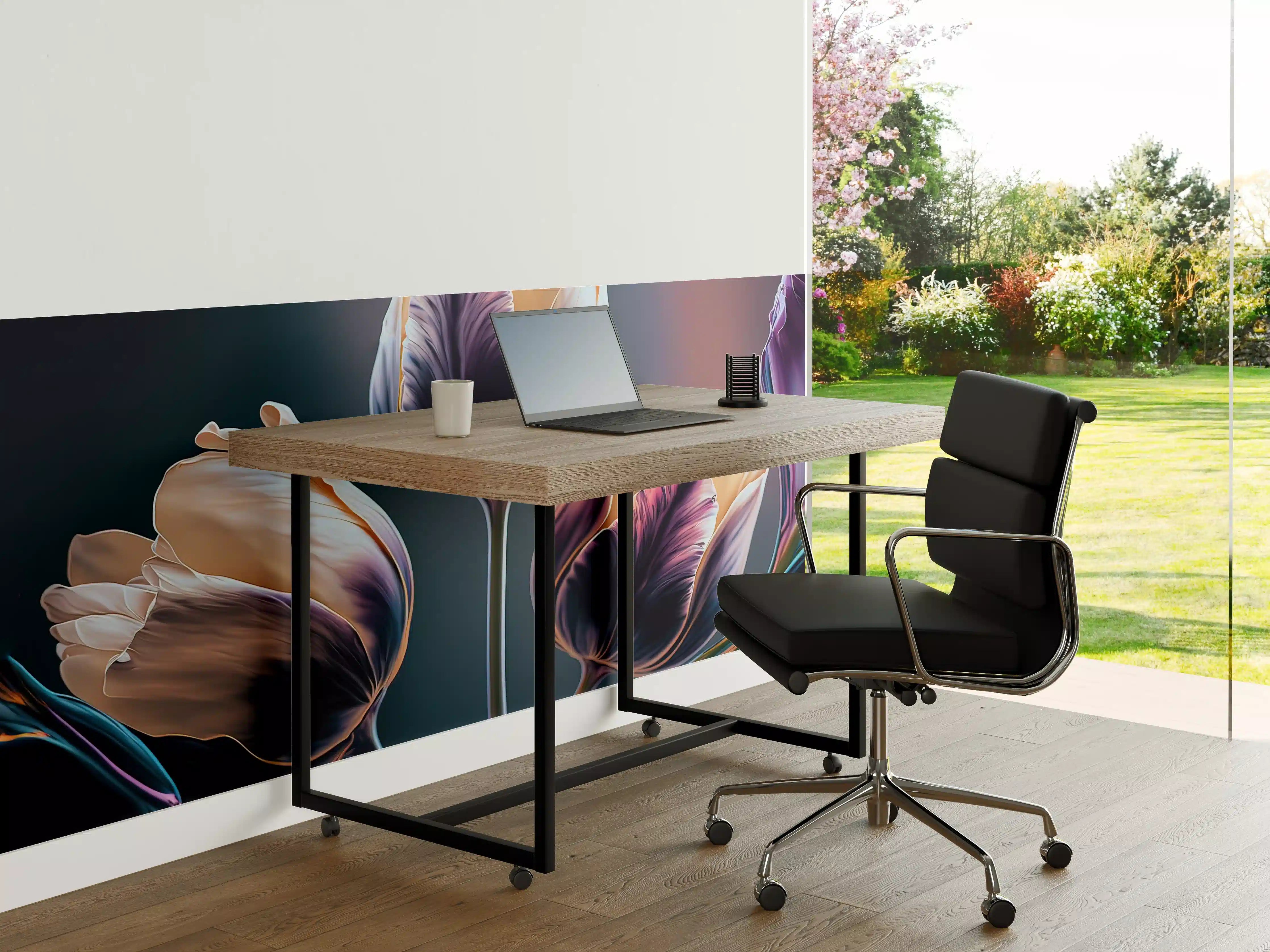 Büro Wandgestaltung - Abstrakte Fließende Tulpen Kunst