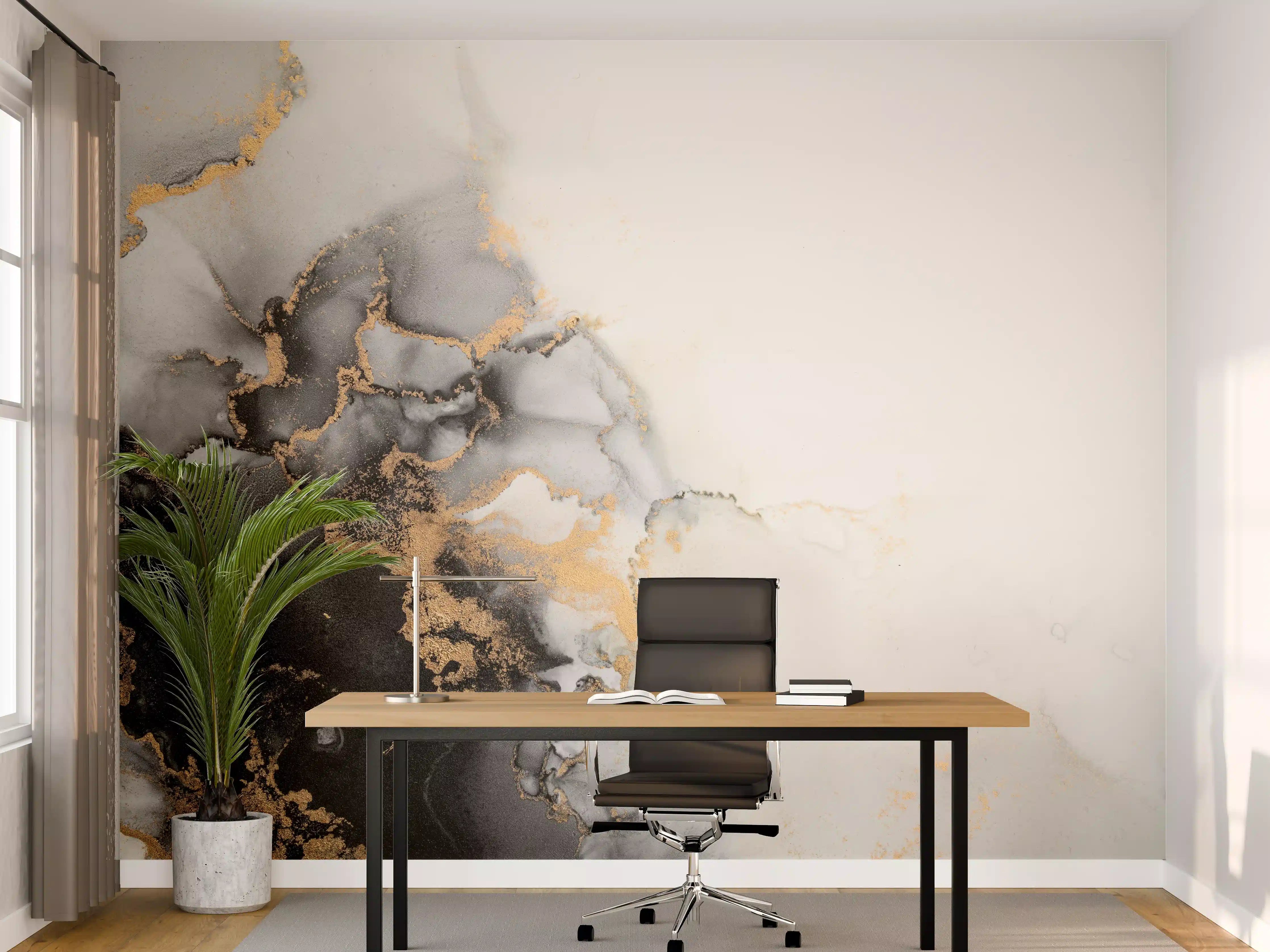 Büro Wandgestaltung - Abstrakte Flüssigkunst - Marmor