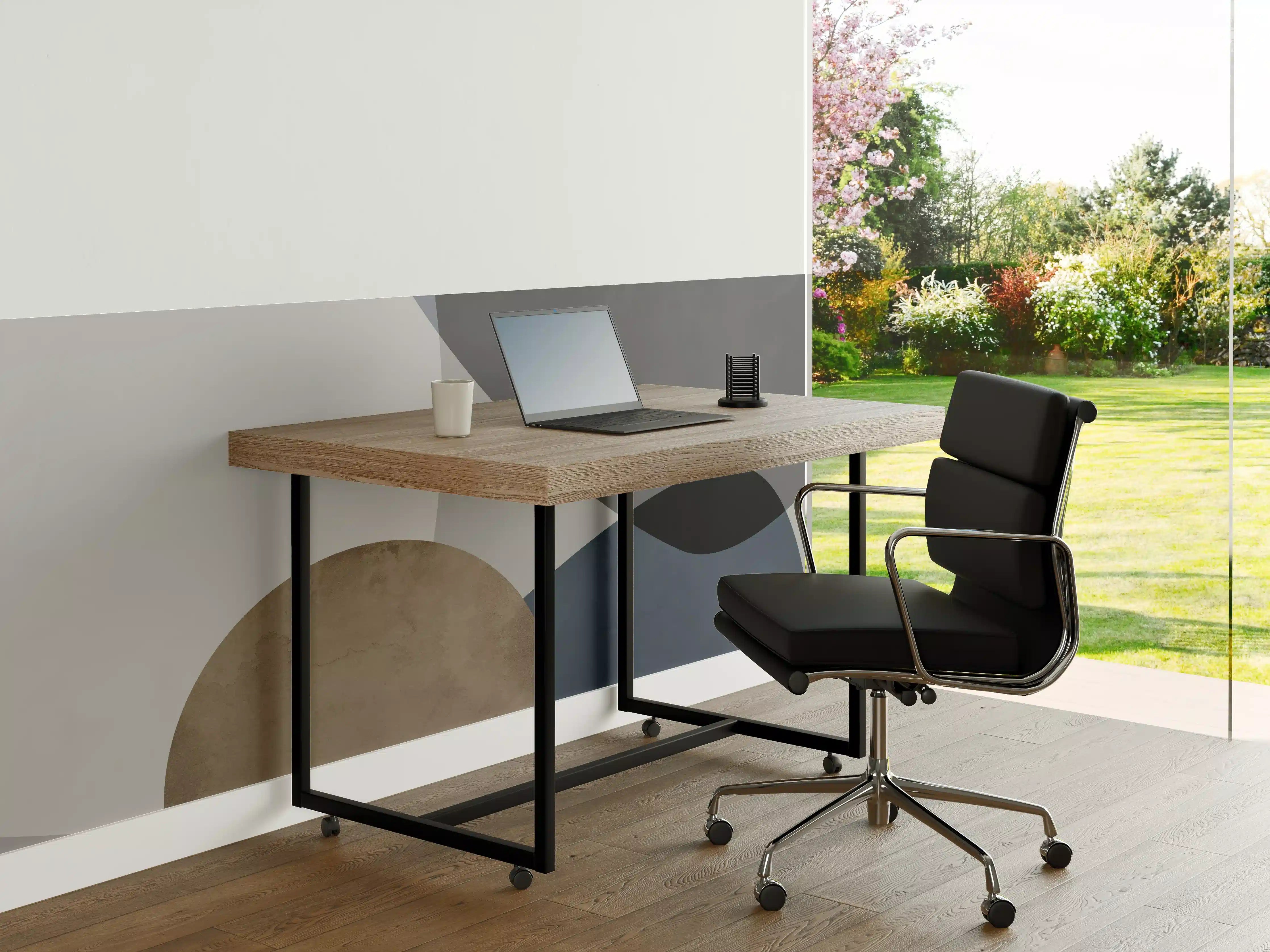 Büro Wandgestaltung - Abstrakte Formen in Pastellblau