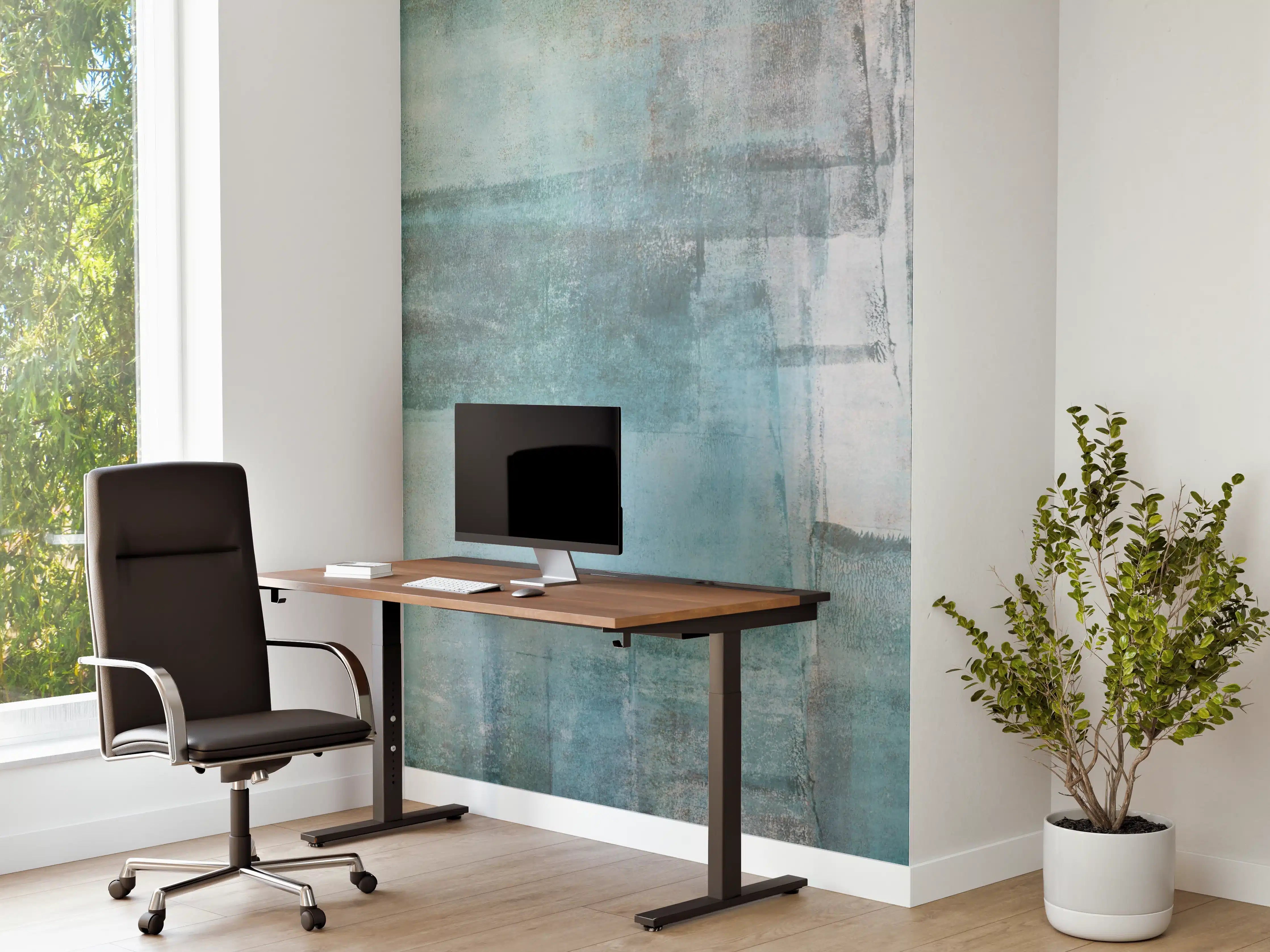 Büro Wandgestaltung - Abstrakte Grunge Textur in Blau