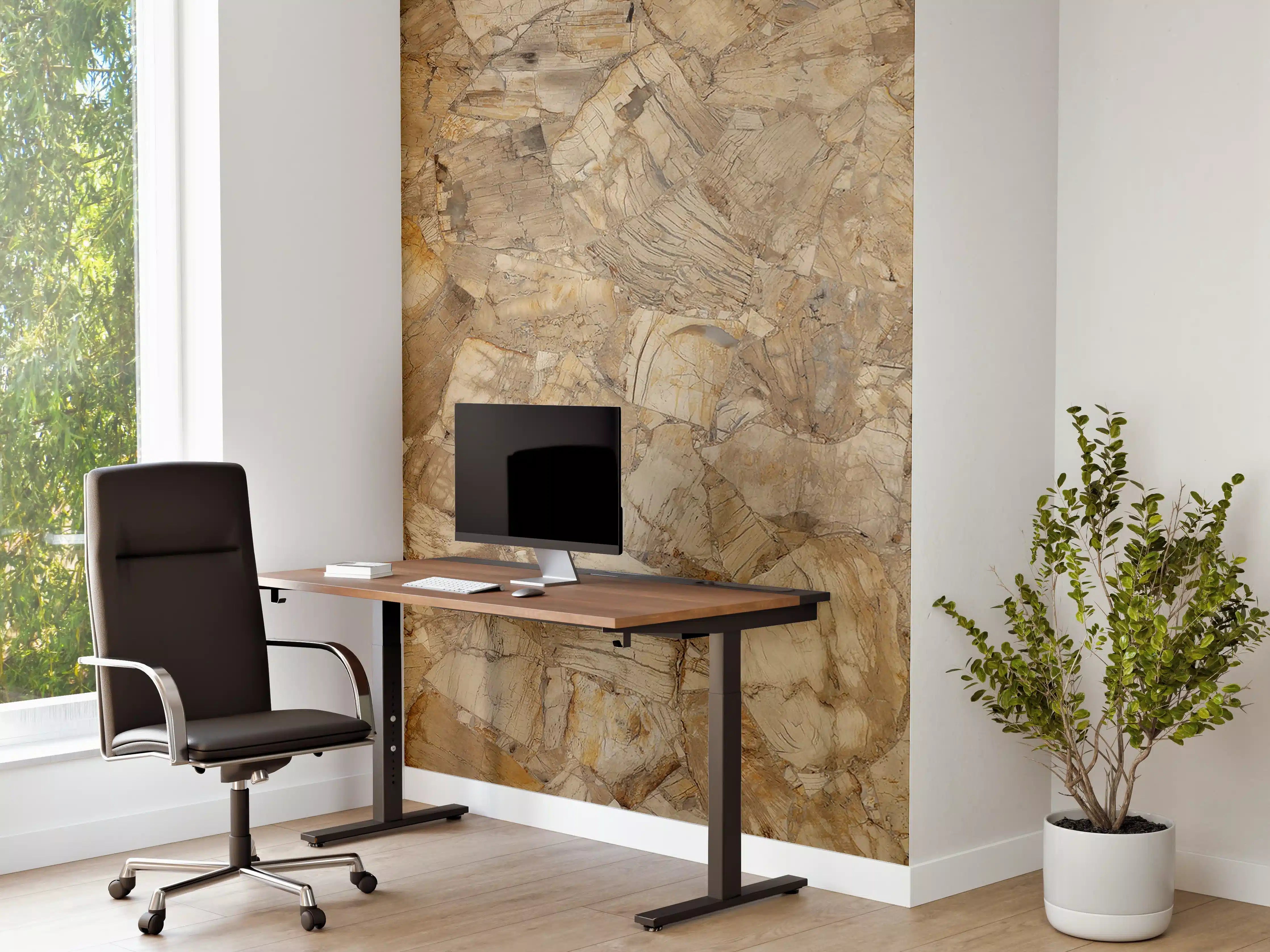 Büro Wandgestaltung - Abstrakte Holz Struktur
