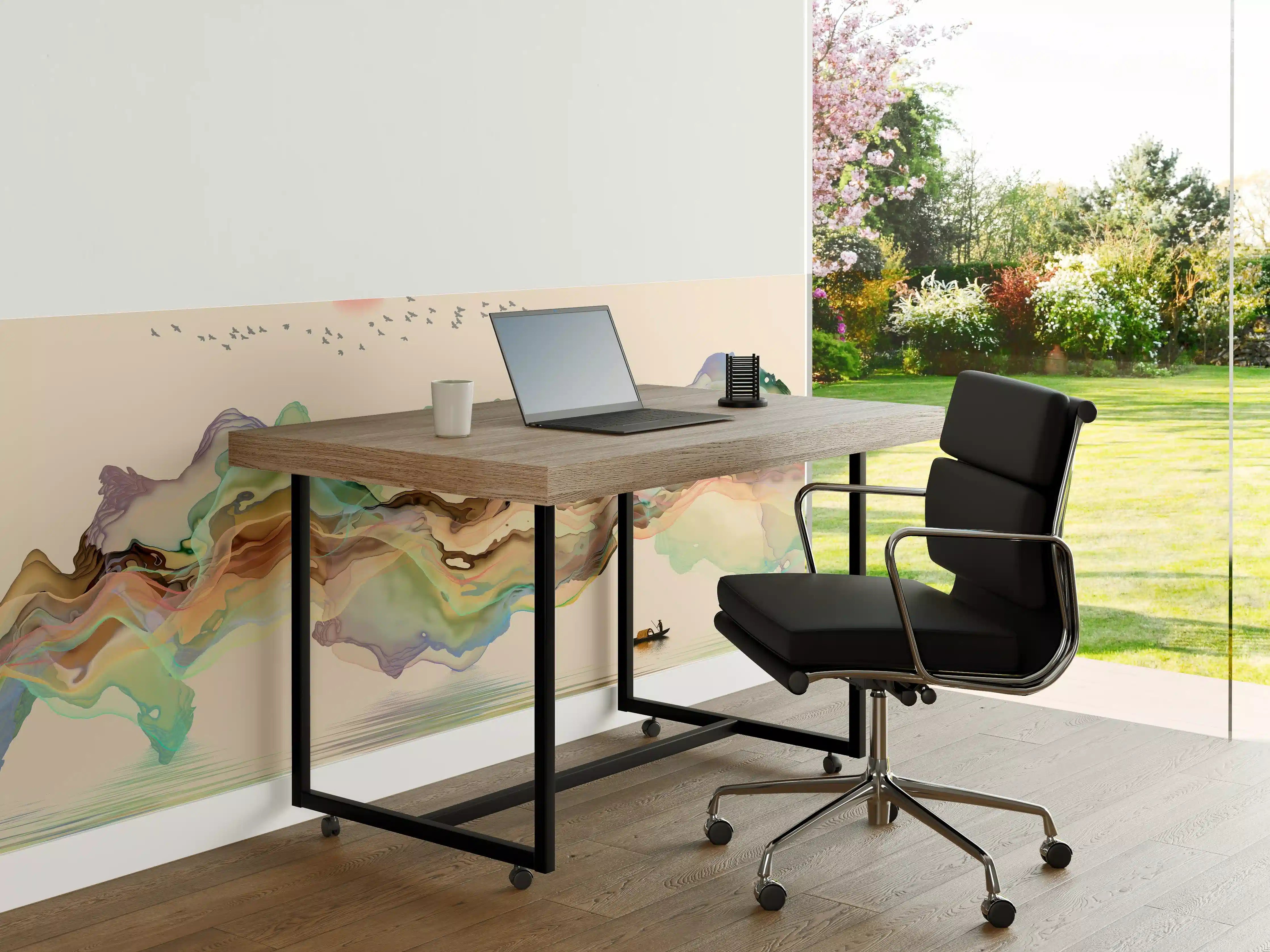 Büro Wandgestaltung - Abstrakte Landschafts Illustration