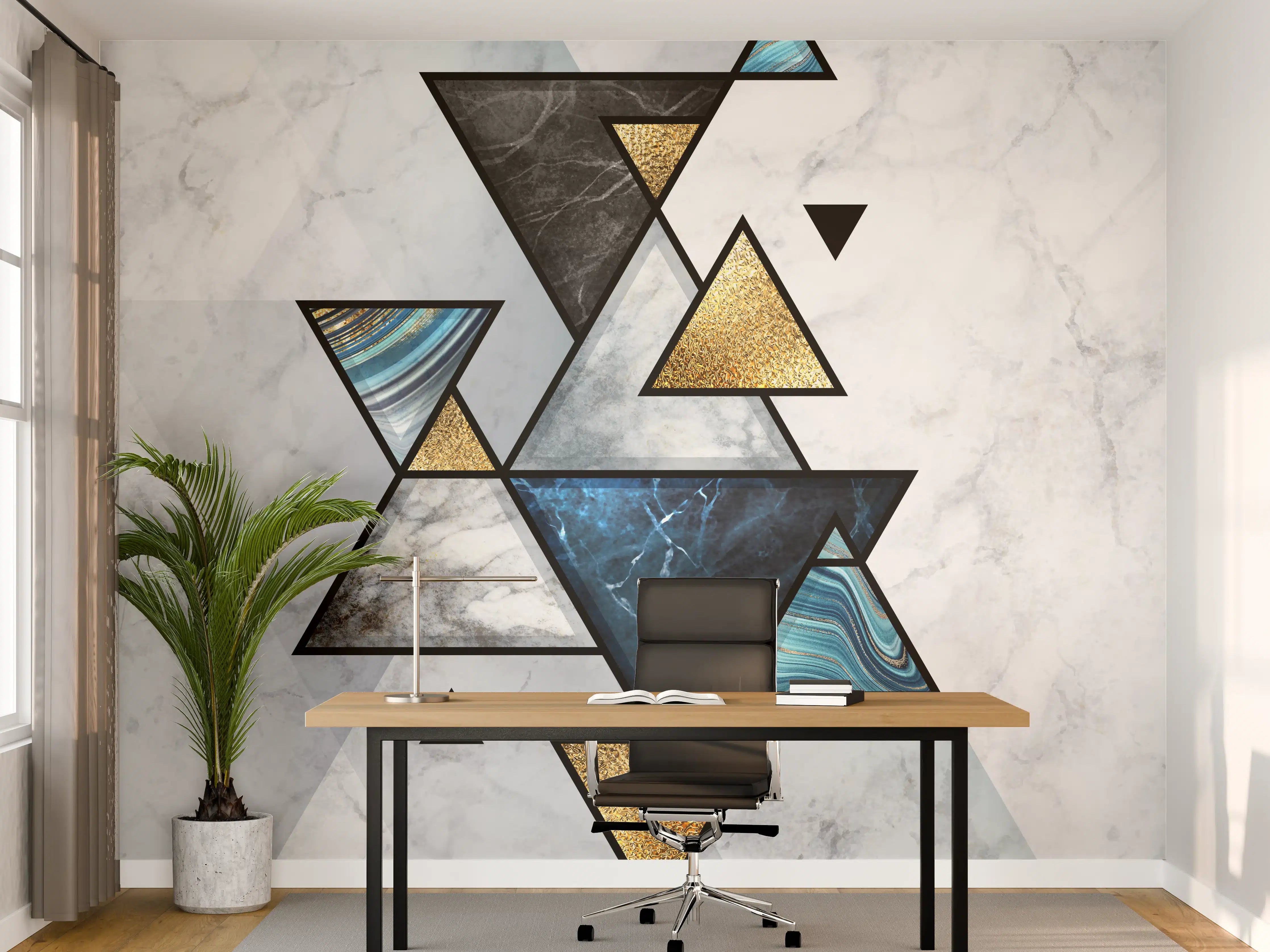 Büro Wandgestaltung - Abstrakte Marmor Mosaik Textur