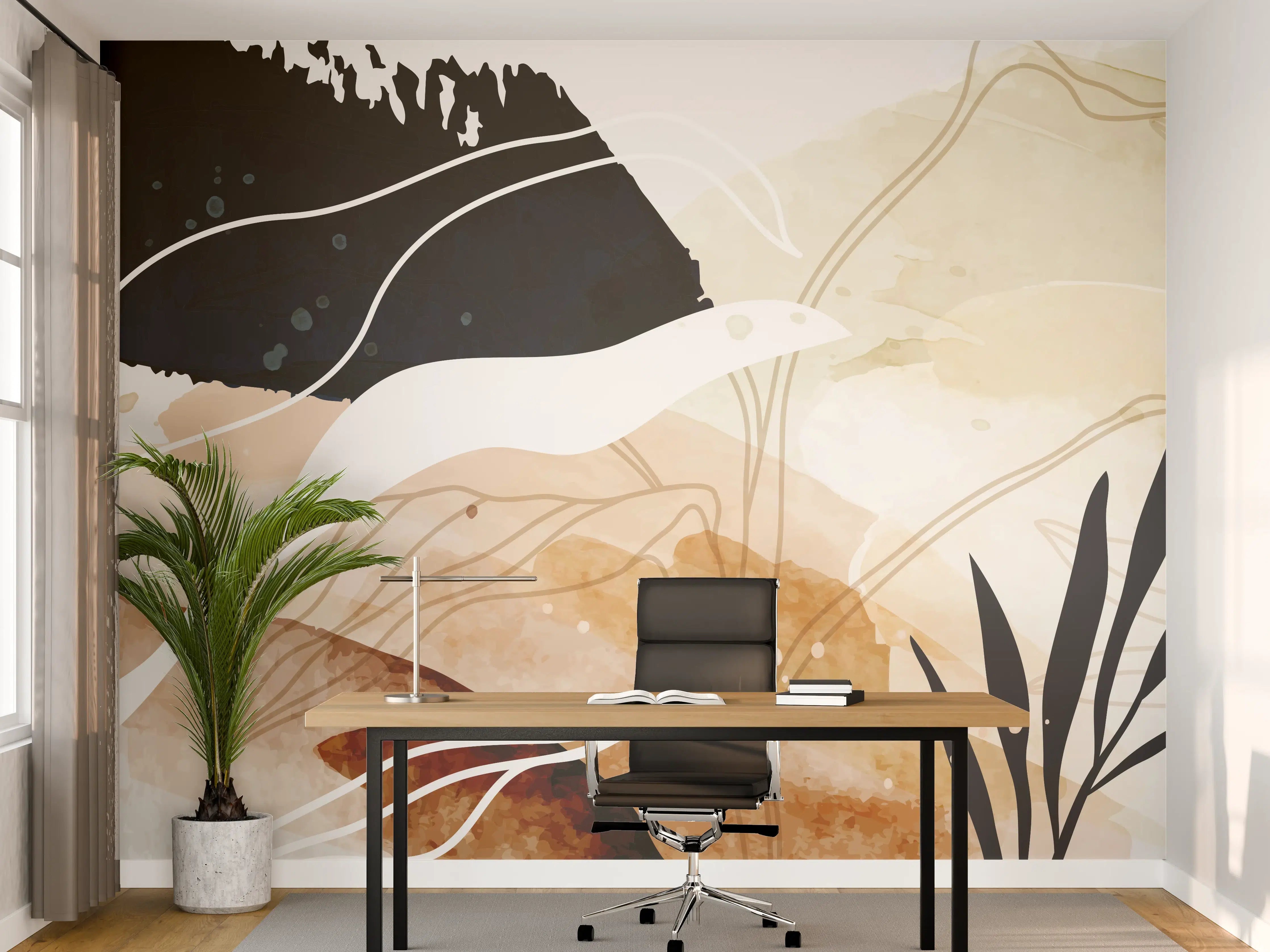 Büro Wandgestaltung - Abstrakte Natur Kunst